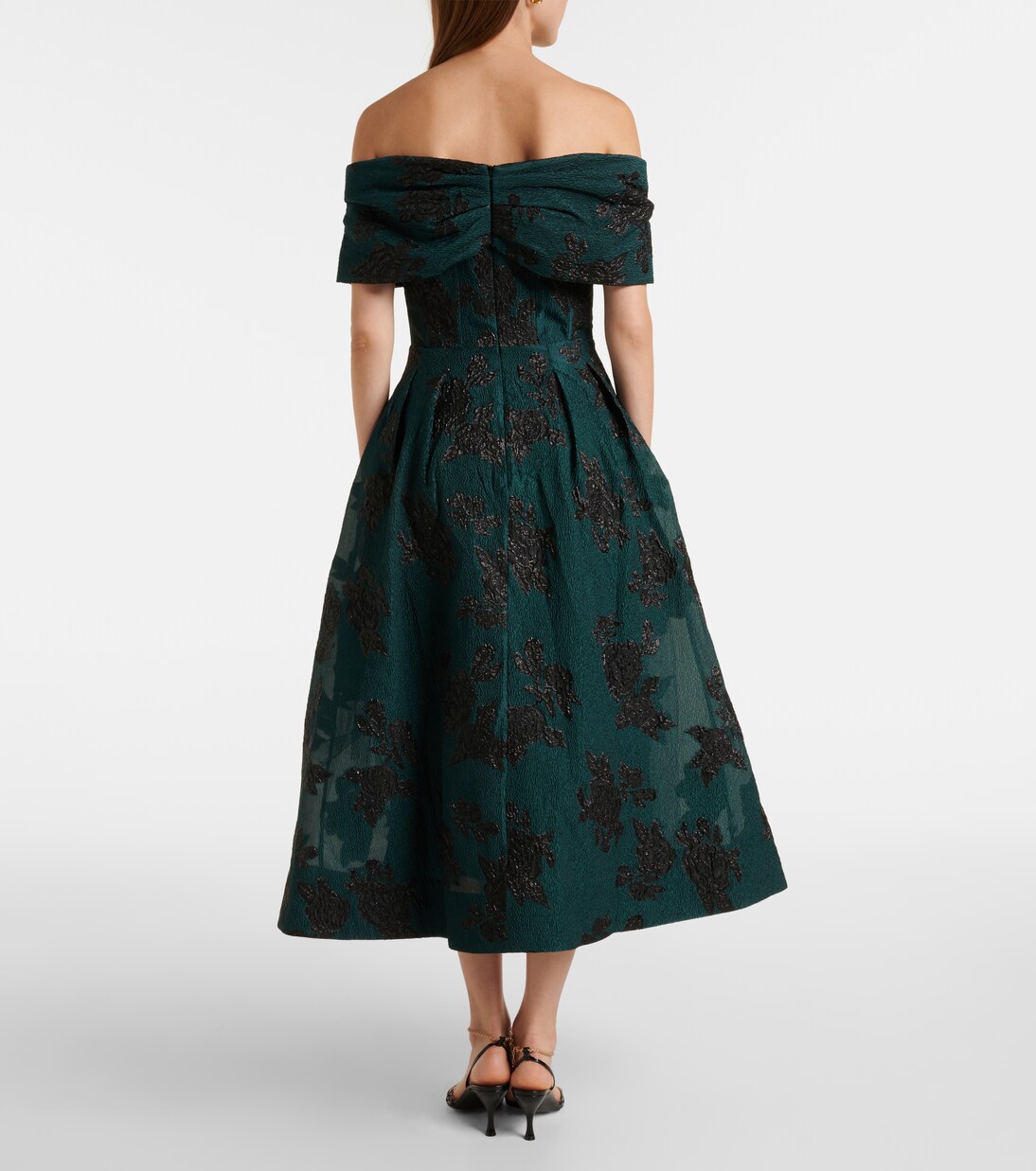 Robe midi Beryl à encolure bardot | Rebecca Vallance