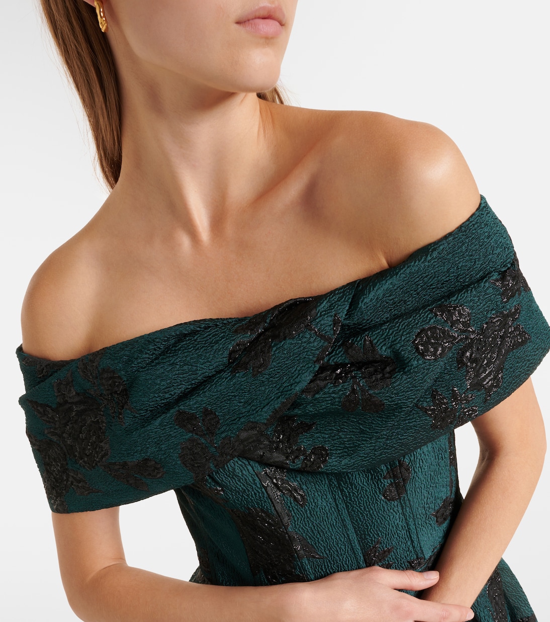 Robe midi Beryl à encolure bardot | Rebecca Vallance