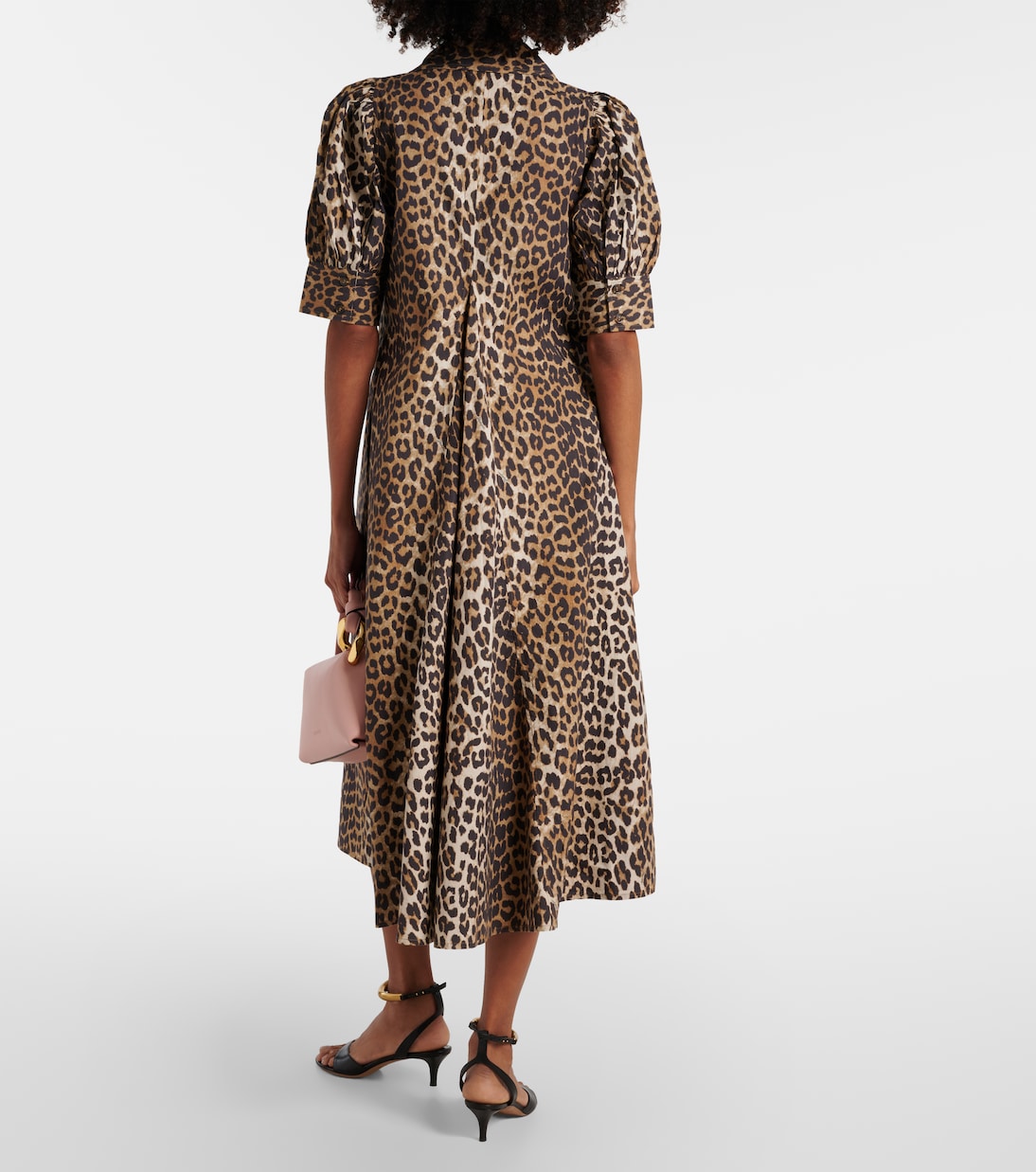 Abito midi in popeline di cotone | Ganni