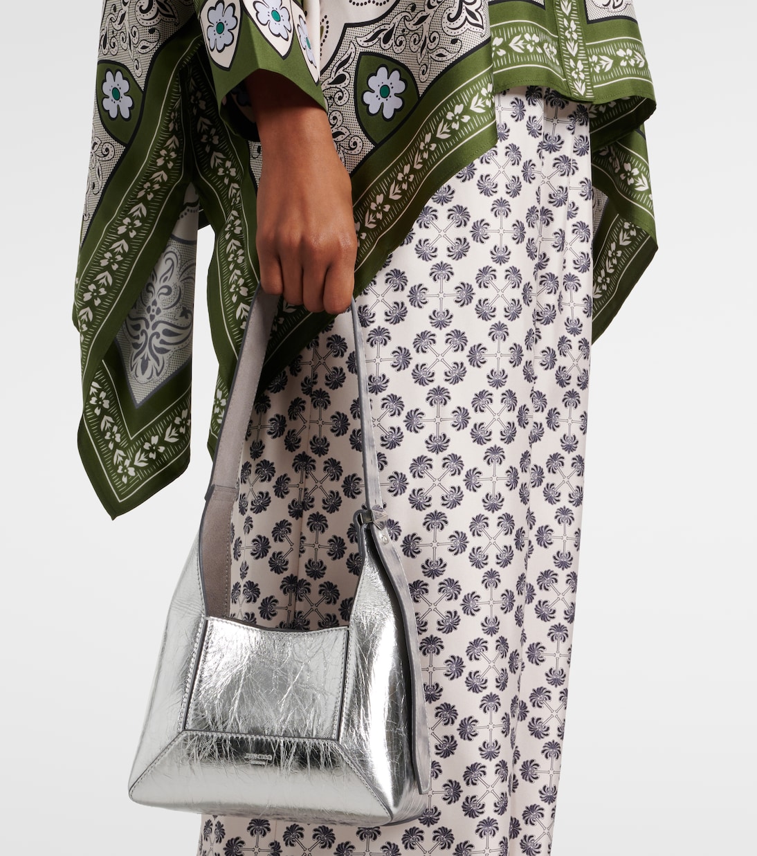 Schultertasche Diamond Small aus Metallic-Leder | Jimmy Choo