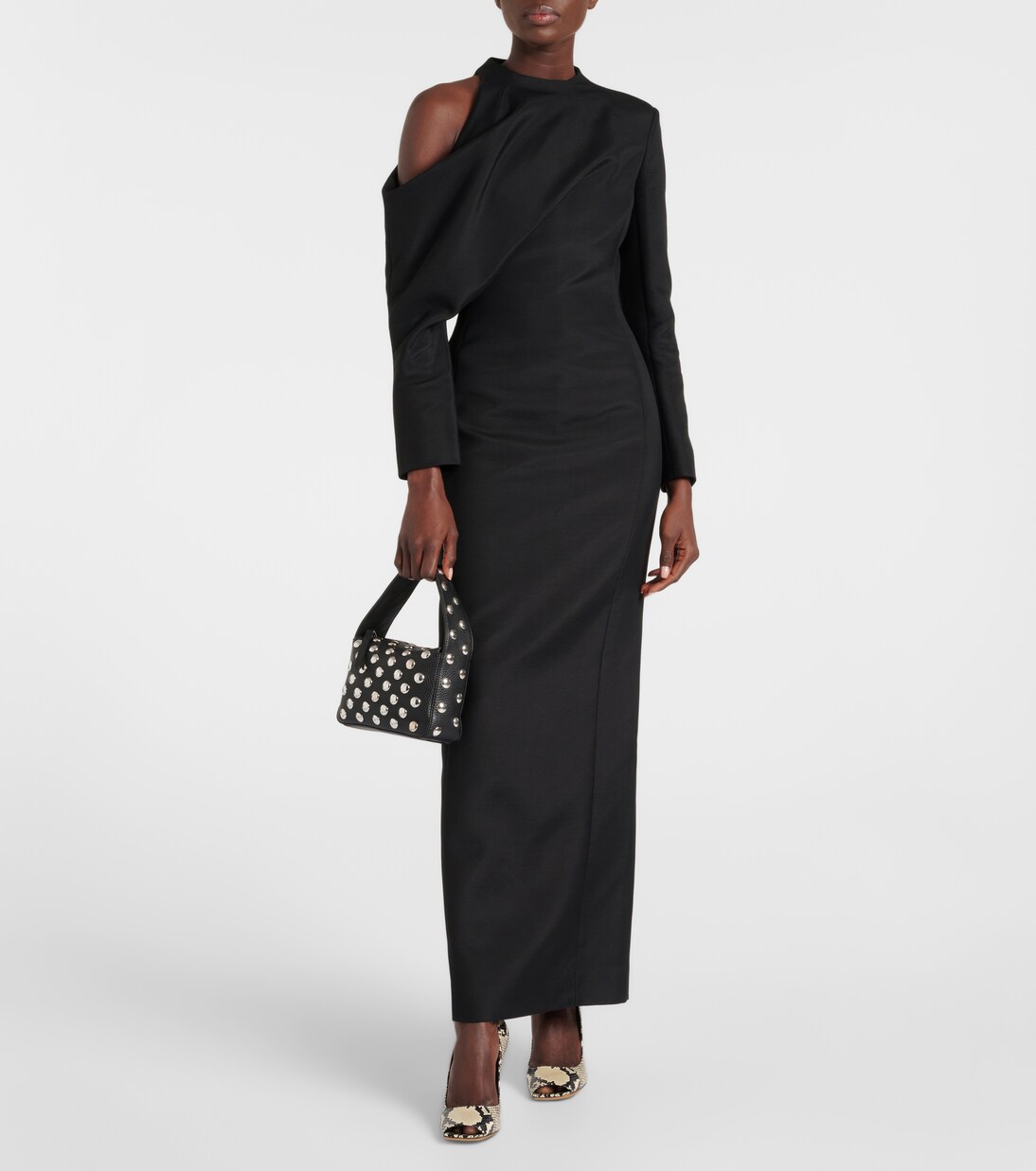 Elena Small studded leather shoulder bag | Khaite