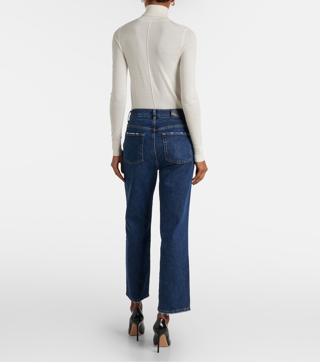 High-Rise Cropped Straight Jeans | 7 For All Mankind