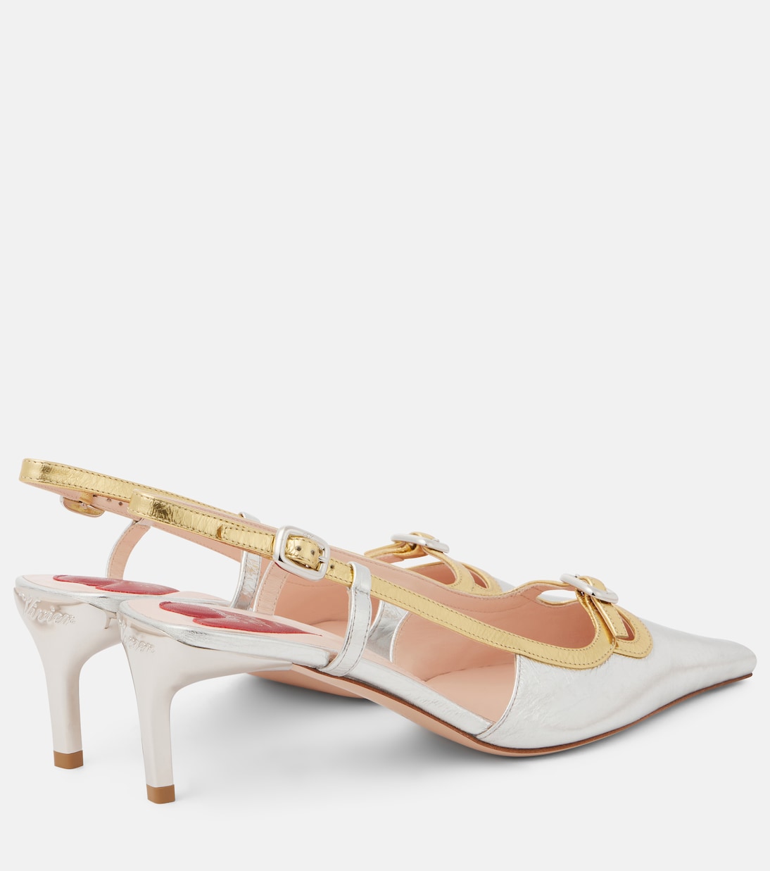 Pumps Viv’ Canard 55 aus Metallic-Leder | Roger Vivier