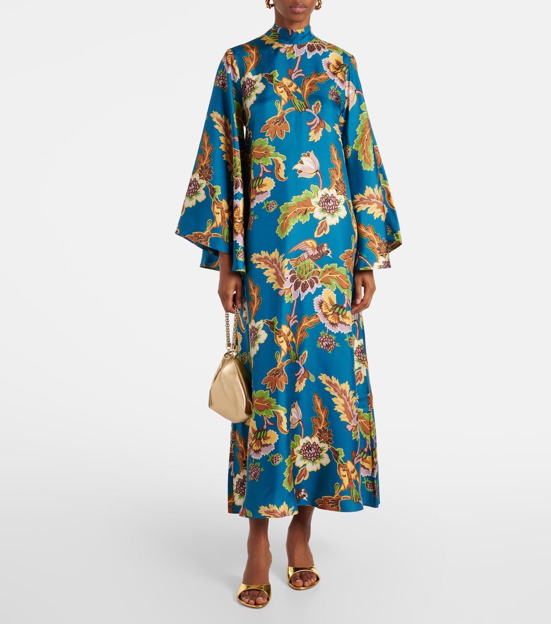 Magnifico printed silk midi dress | La DoubleJ