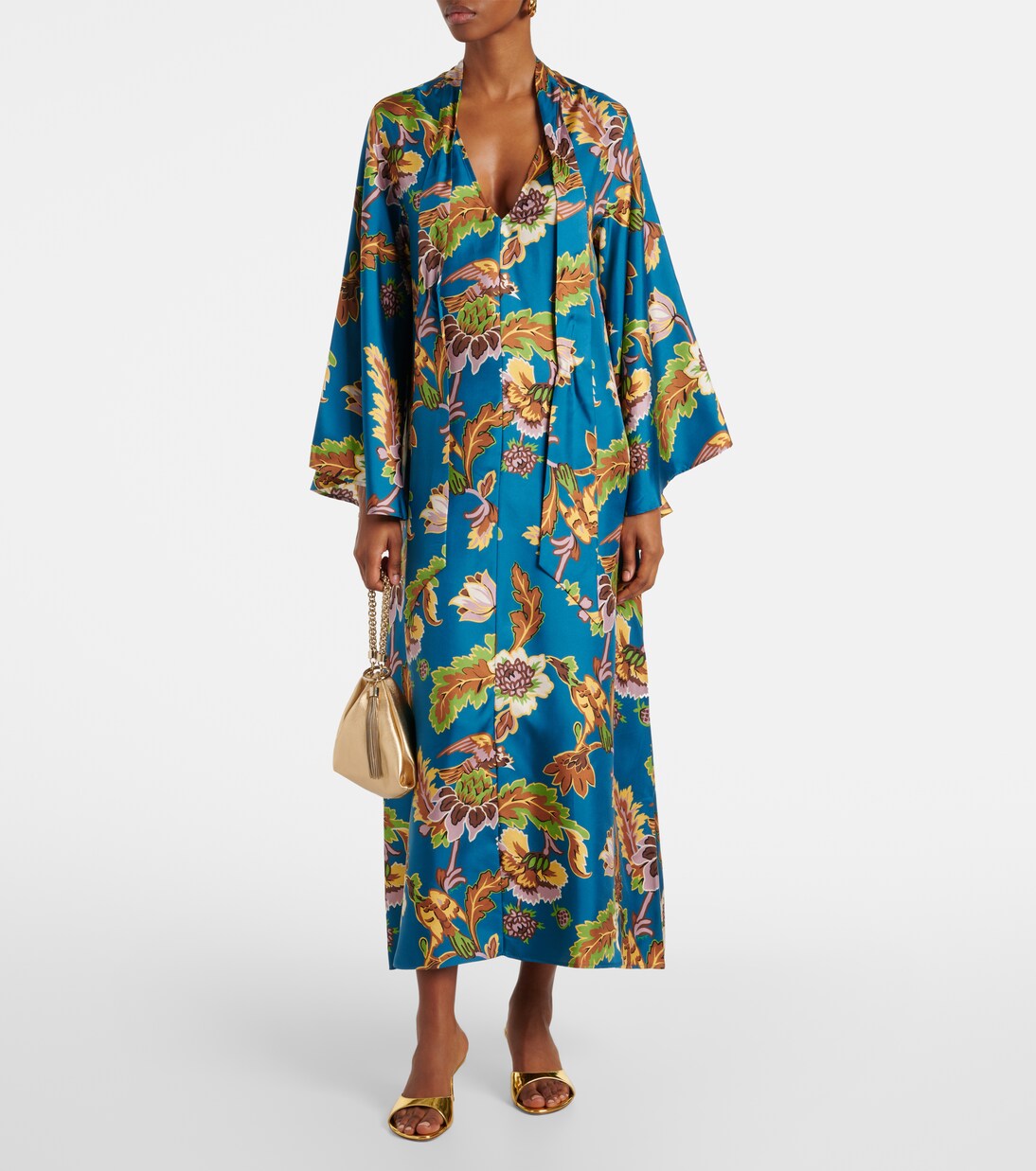 Magnifico printed silk midi dress | La DoubleJ