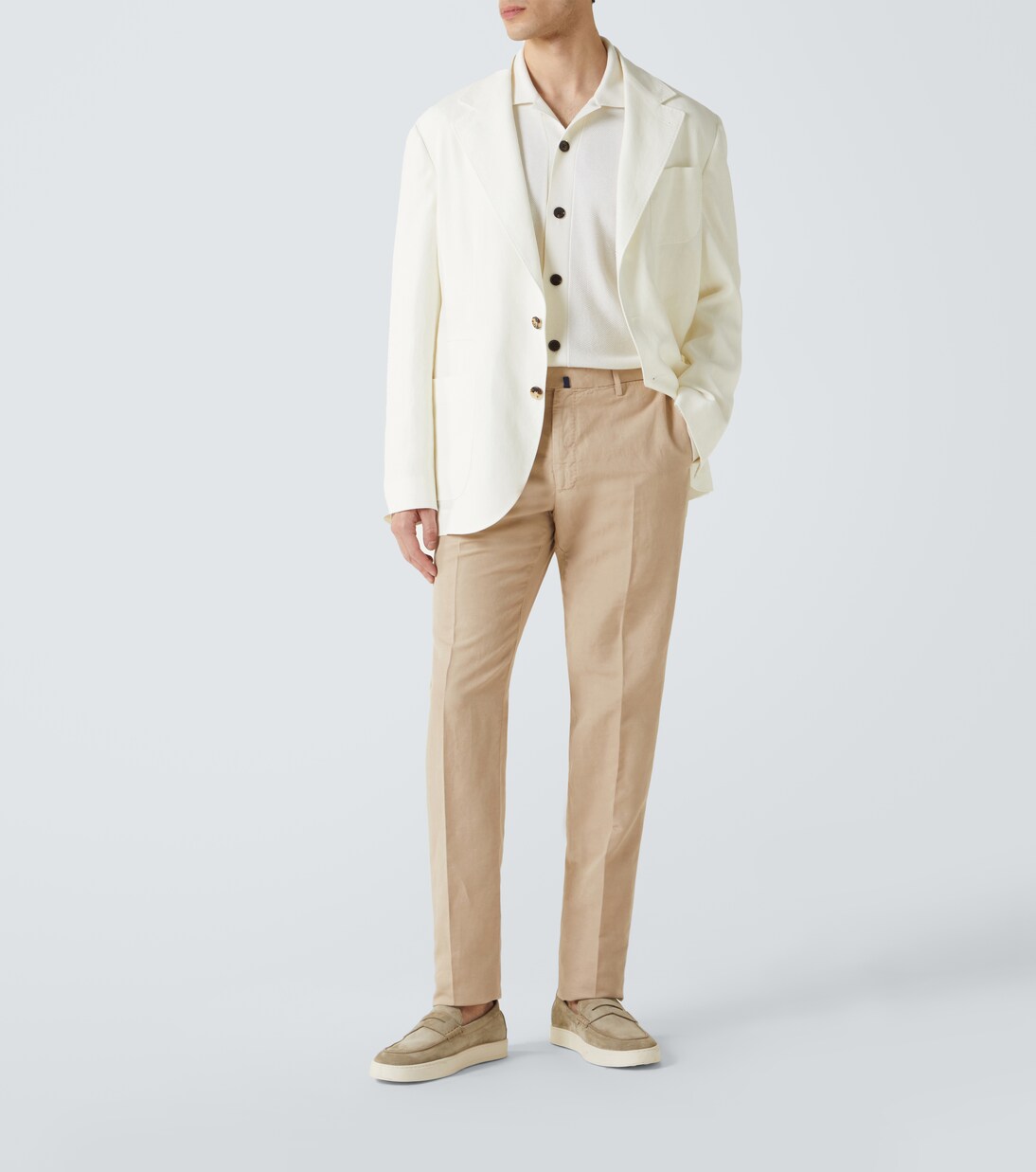 Gerade Hose aus Leinen und Baumwolle | Slowear