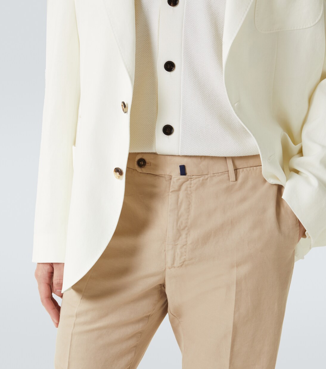 Gerade Hose aus Leinen und Baumwolle | Slowear