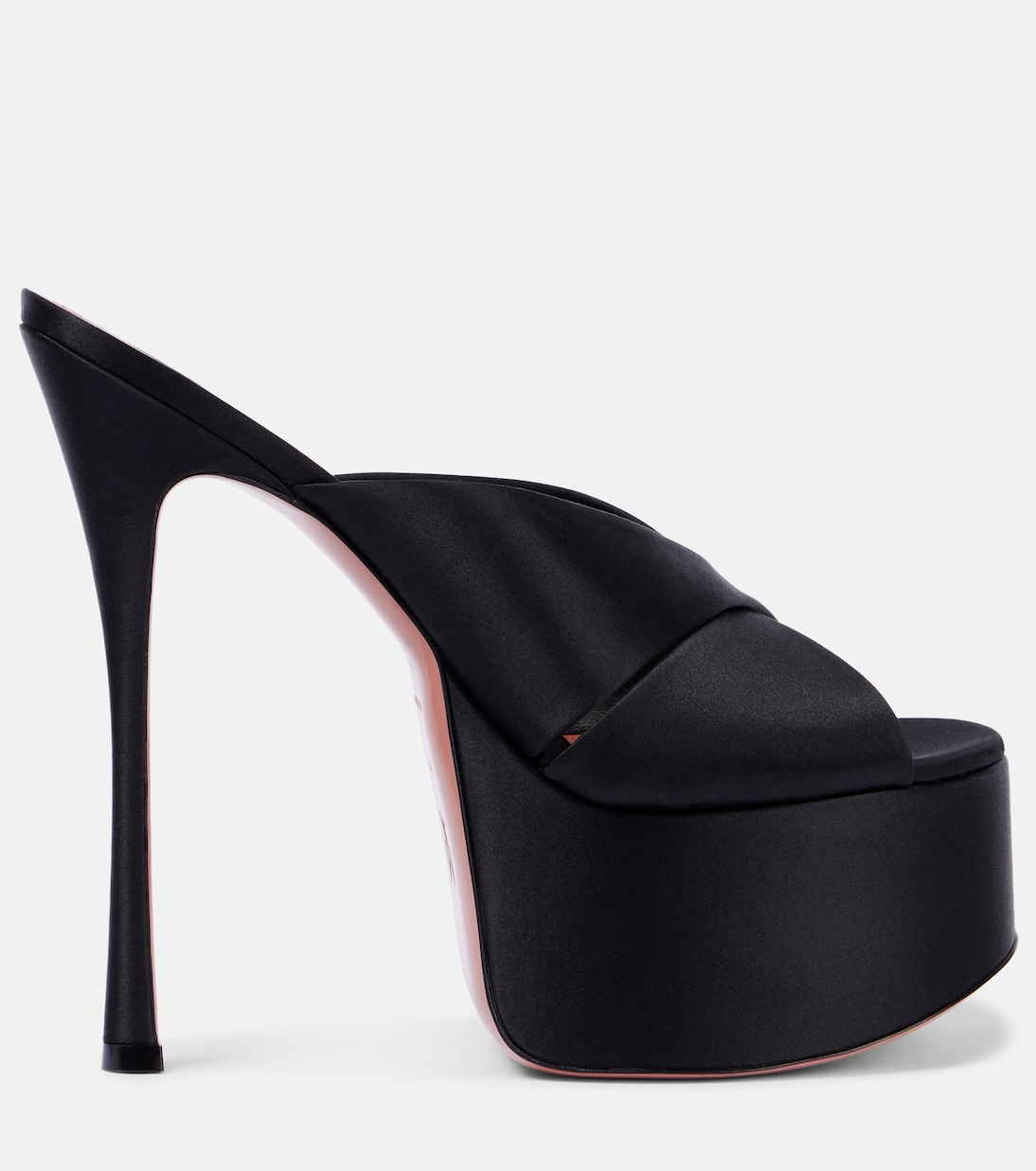 Salma 155 satin platform mules | Amina Muaddi