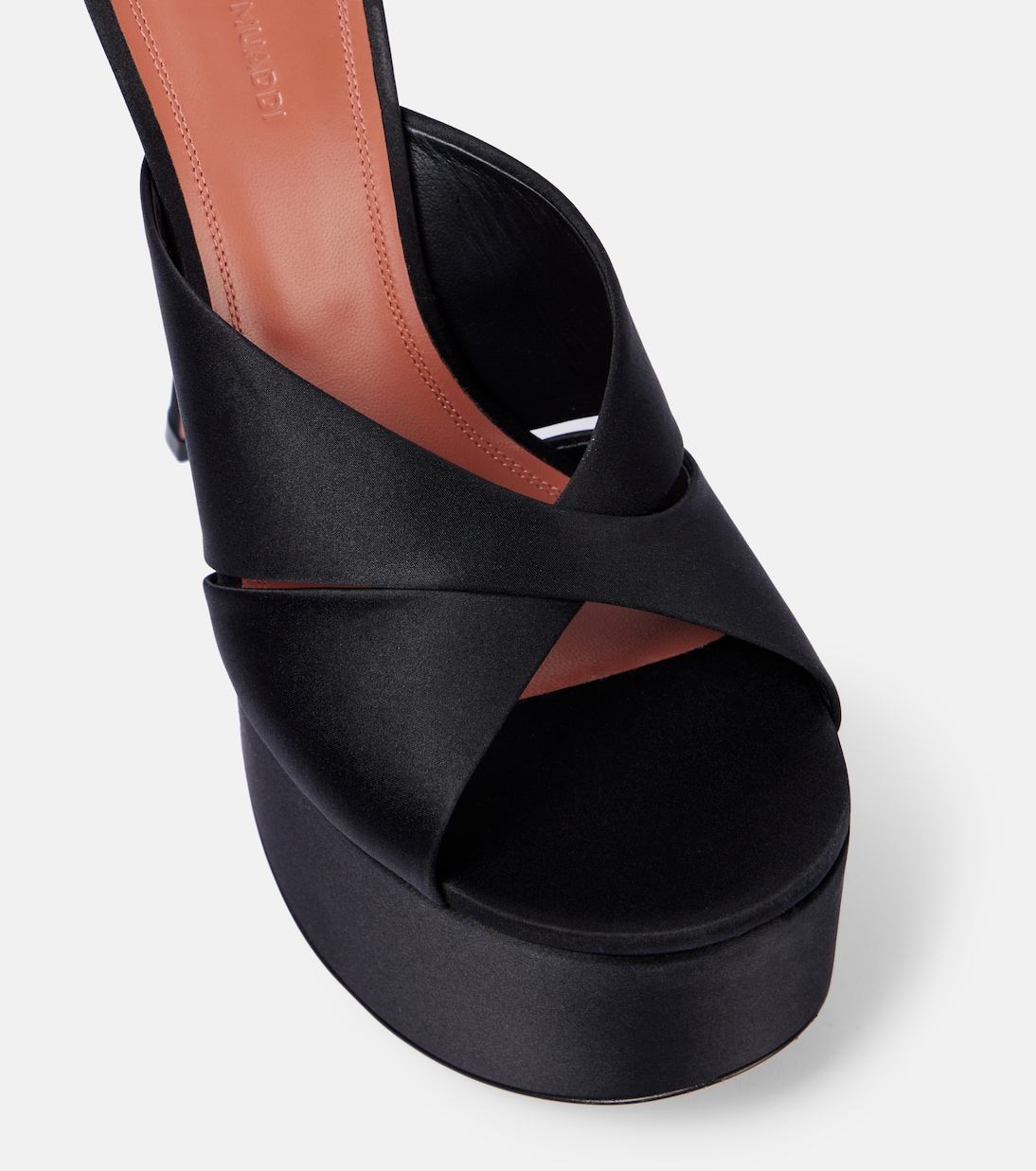 Salma 155 satin platform mules | Amina Muaddi