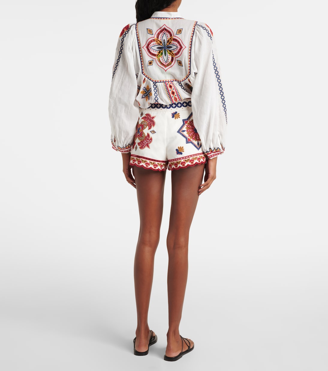 Bestickte Shorts aus einem Baumwollgemisch | Farm Rio