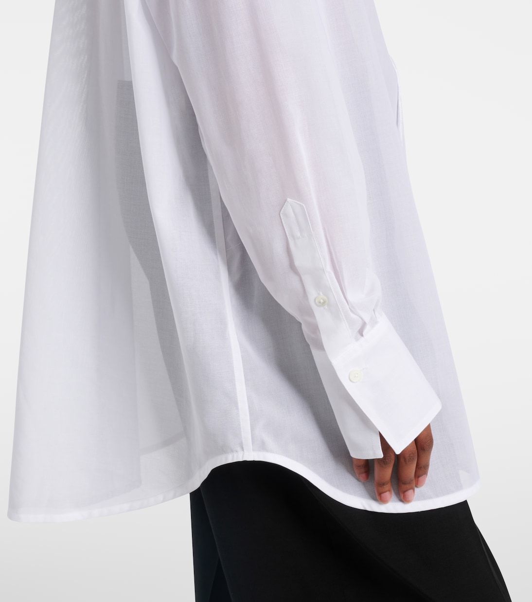 Oversize-Hemd aus Baumwoll-Voile | Toteme