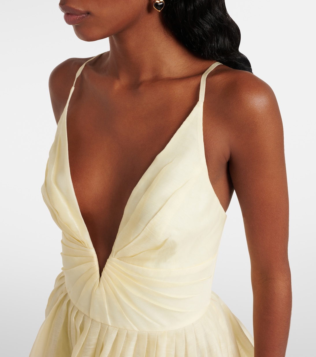 Vestido corto Illuminate de lino y seda | Zimmermann