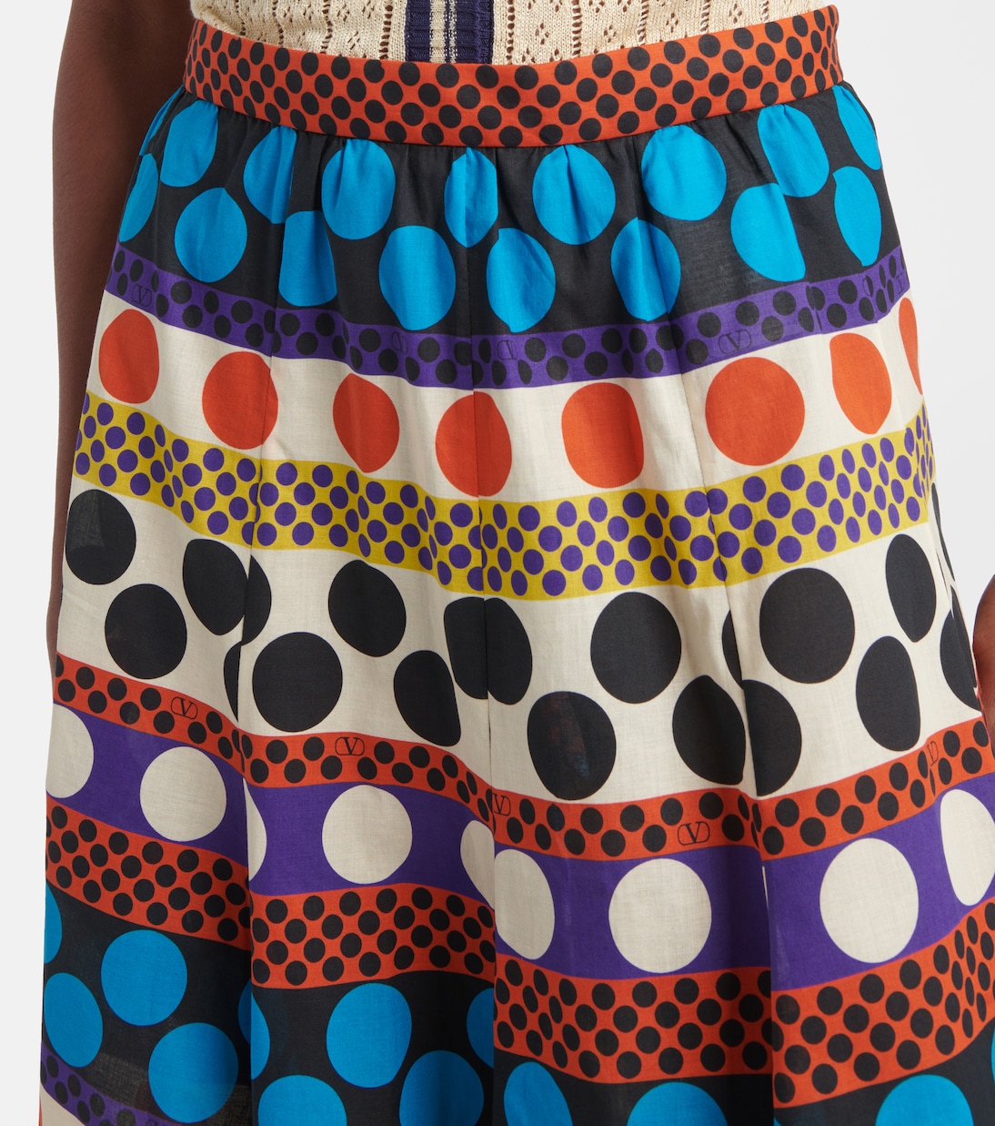 Printed cotton midi skirt | Valentino