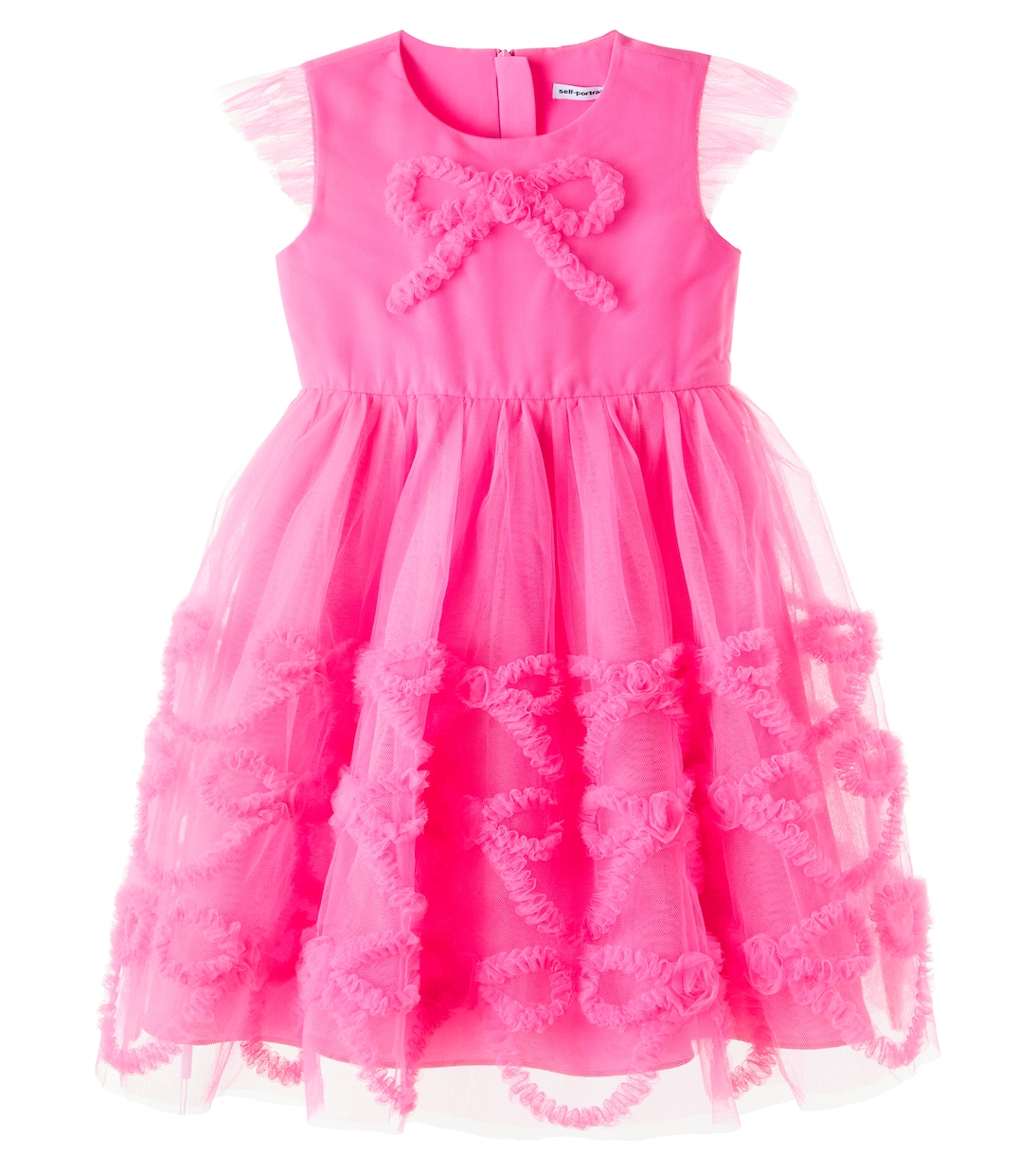 Bow tulle dress | Self-Portrait Kids