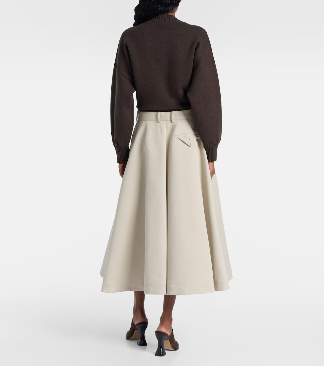 Cotton and silk twill culottes | Bottega Veneta