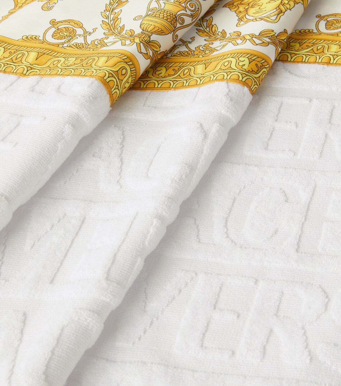 Versace Allover cotton terry beach towel | Versace Home