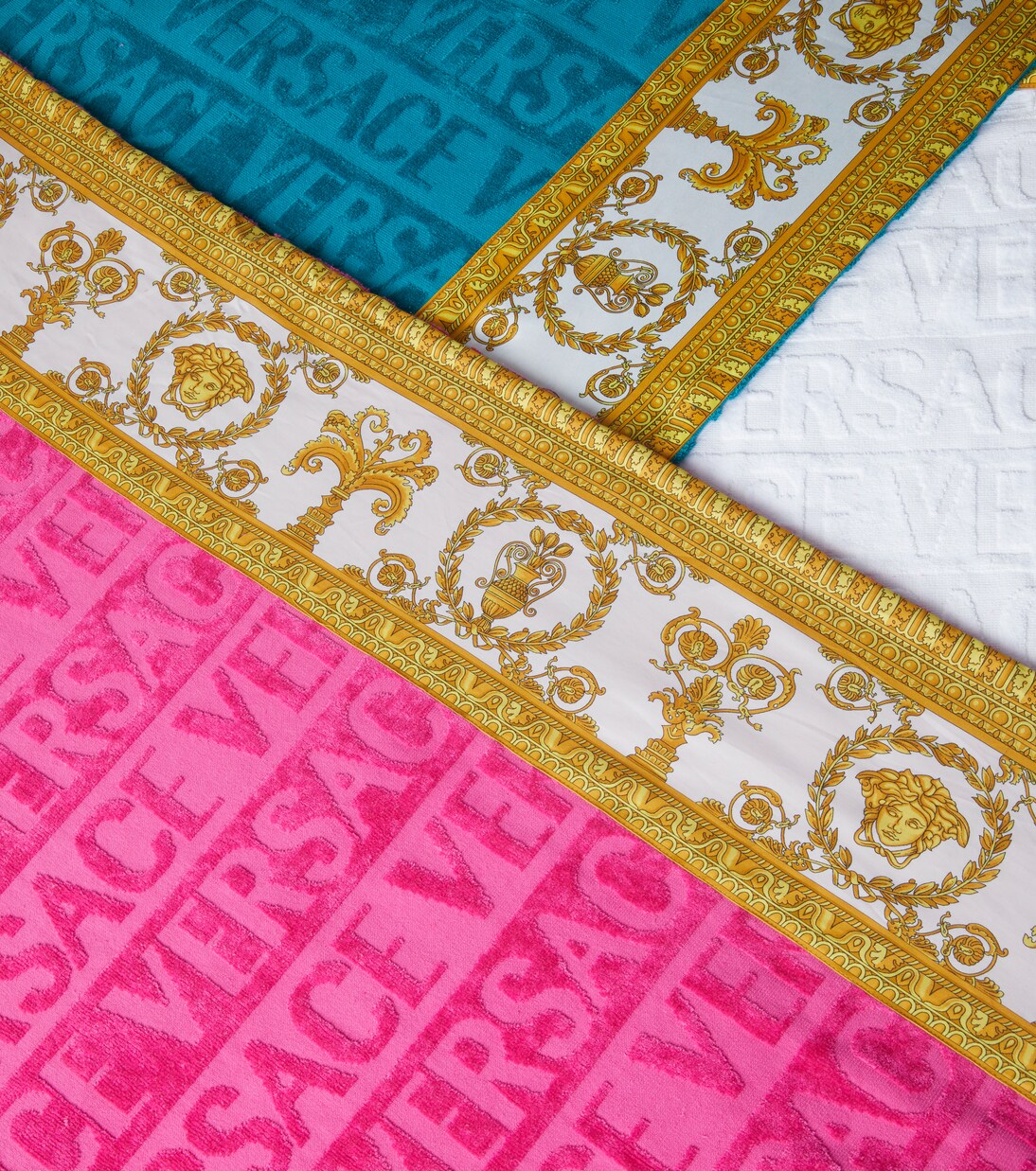 Versace Allover cotton terry beach towel | Versace Home