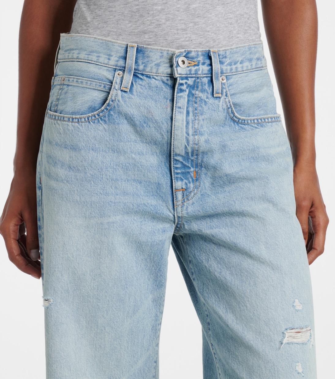 Jeans Nico a gamba larga a vita media | Slvrlake