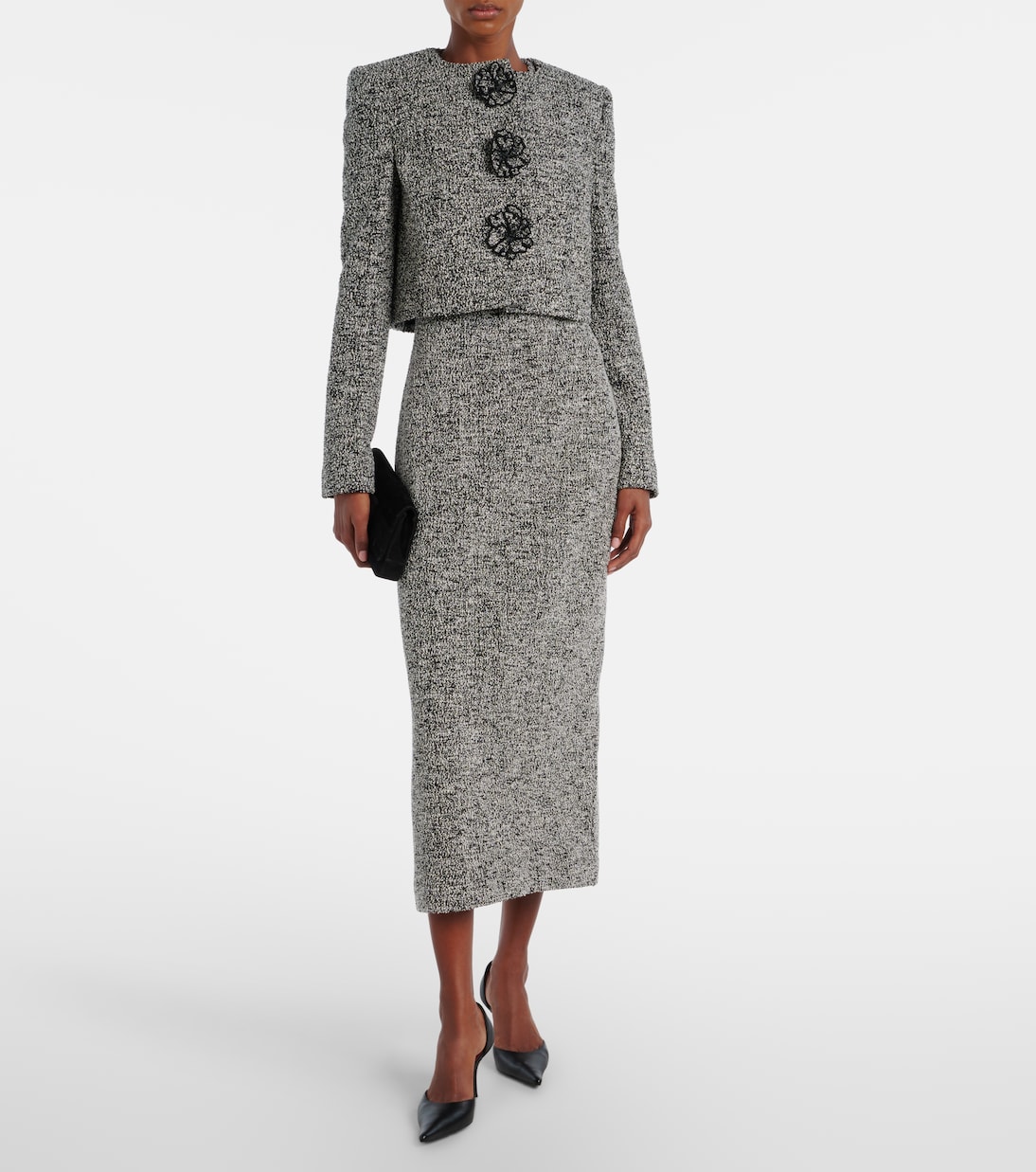 Chaqueta de tweed en mezcla de algodón | Oscar de la Renta