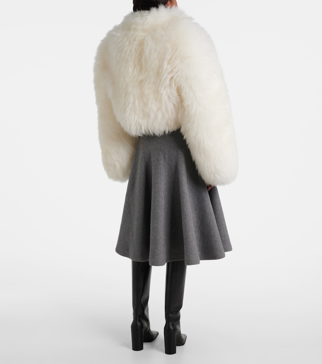 Cropped shearling jacket | Alaïa