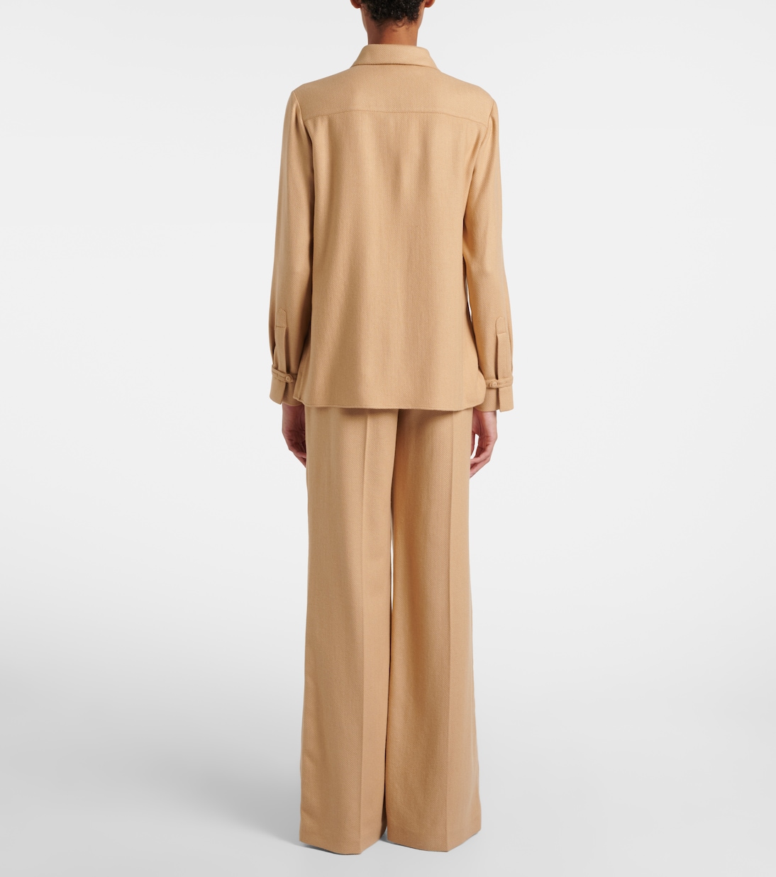 High-Rise-Schlaghose Rhein aus Wolle | Gabriela Hearst