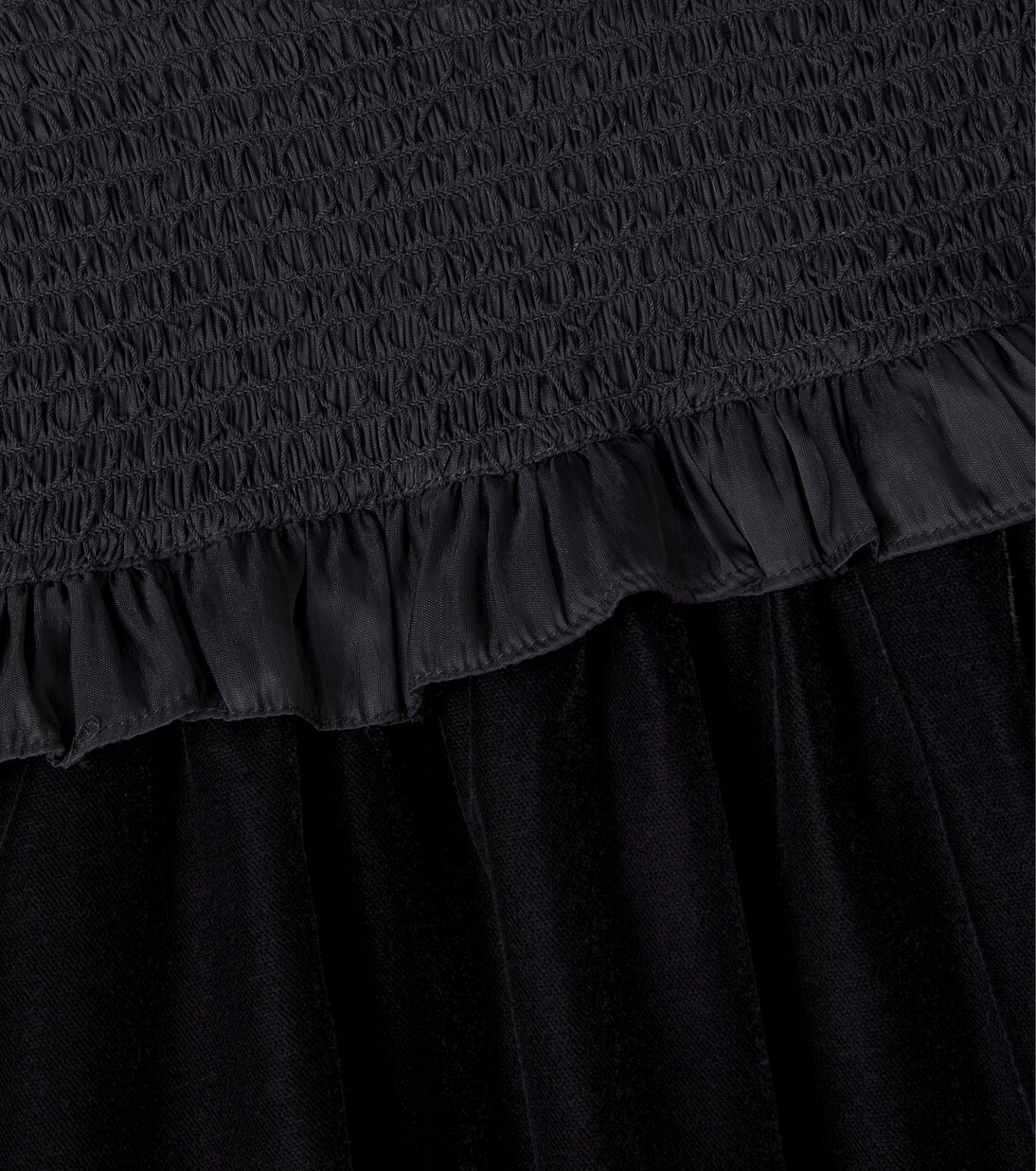 Shirred velvet dress | Petite Amalie  