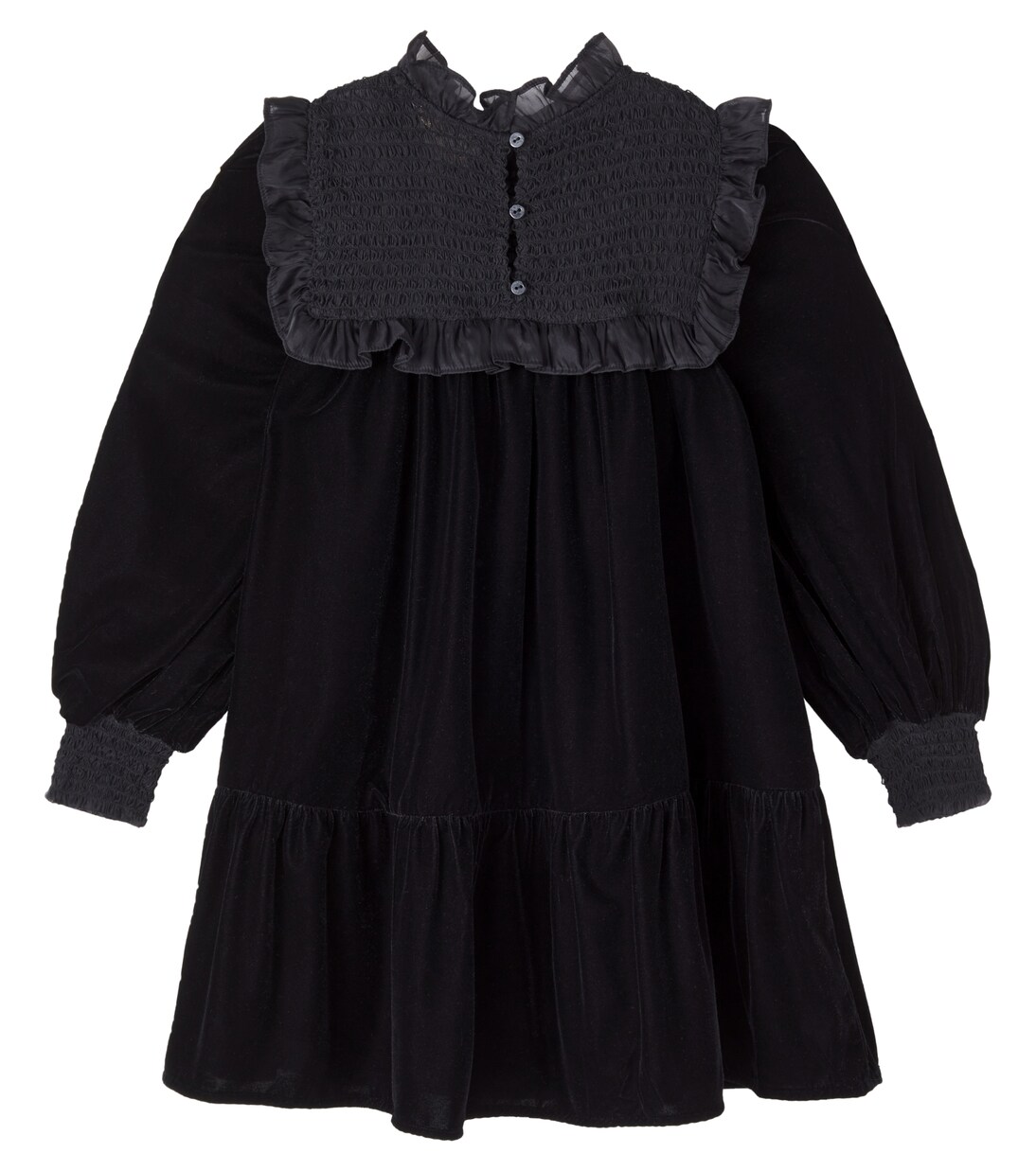 Shirred velvet dress | Petite Amalie  