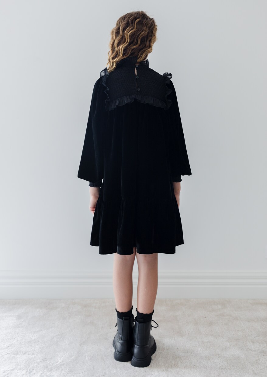 Shirred velvet dress | Petite Amalie  