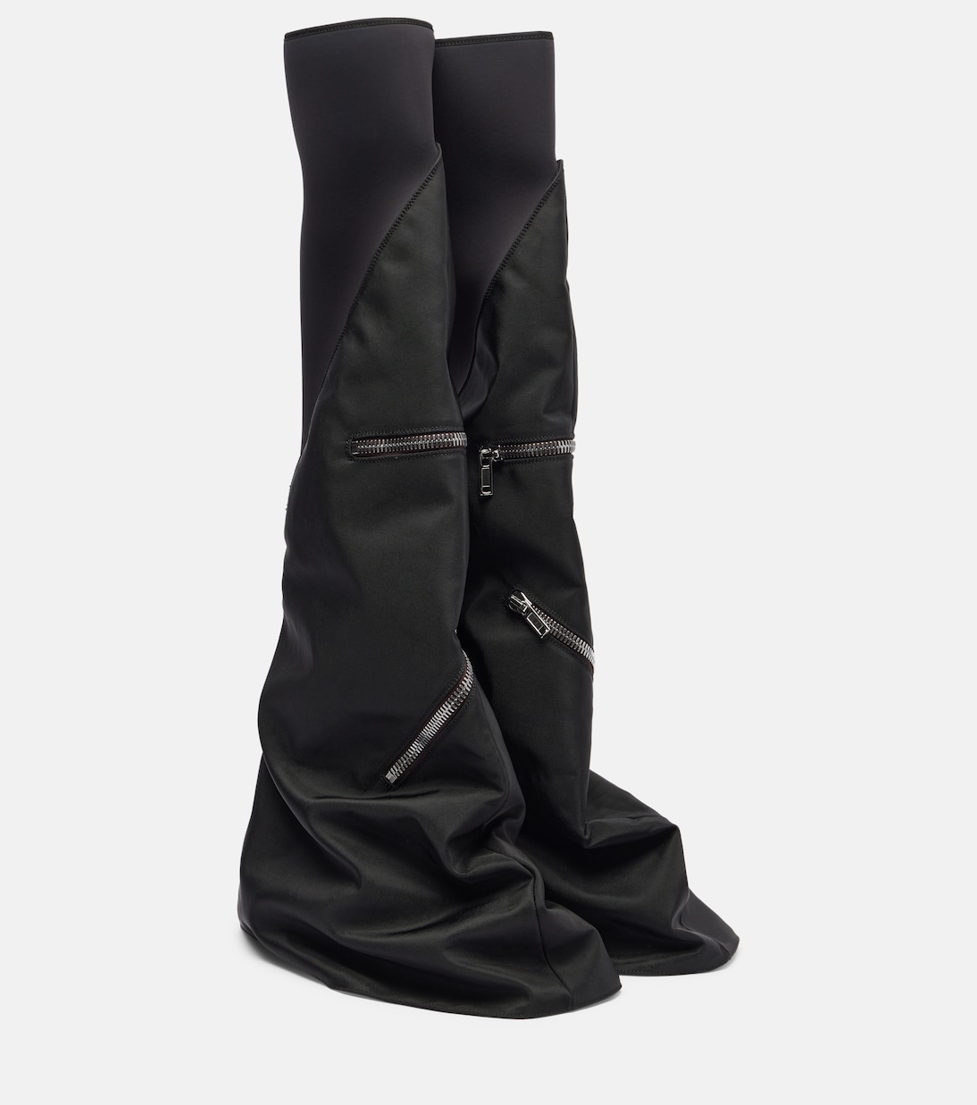 Zipper-detail over-the-knee boots | Rick Owens