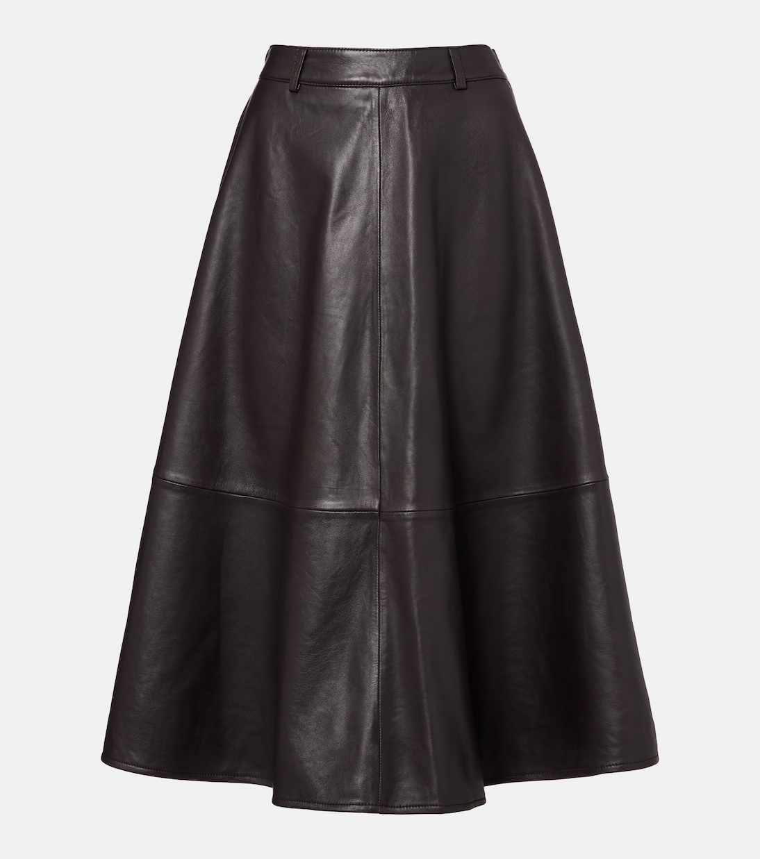 Savil leather midi skirt | The Frankie Shop