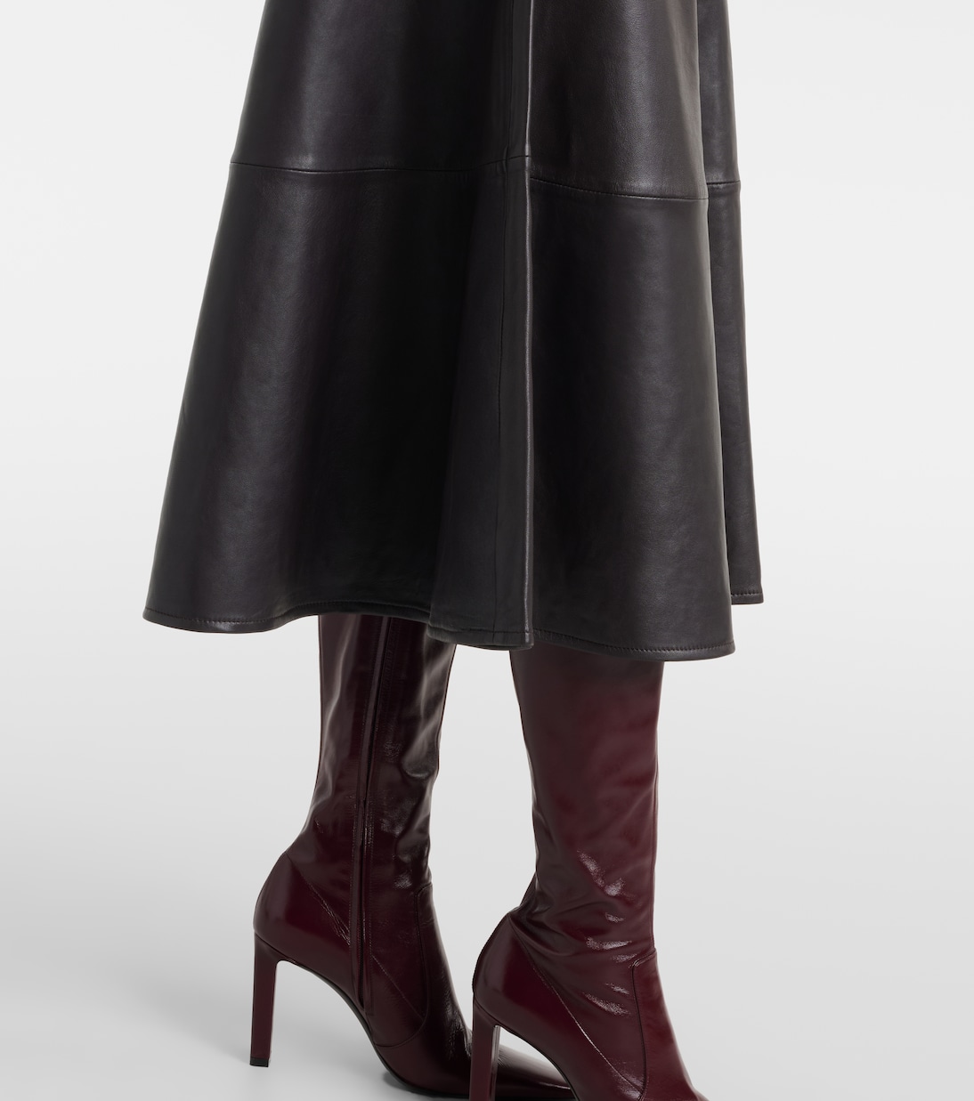 Savil leather midi skirt | The Frankie Shop