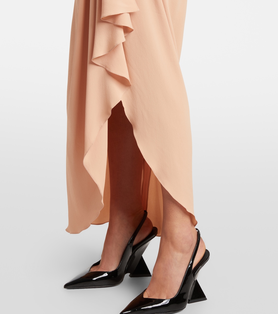 re/edit draped crêpe georgette maxi skirt | Mugler