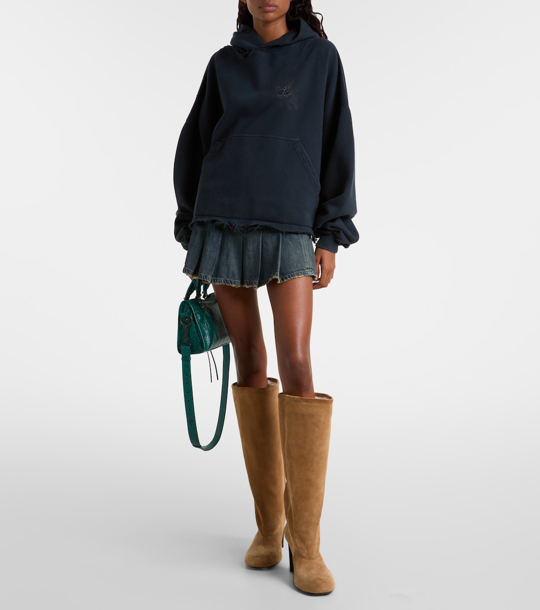 Fargo 80 suede knee-high boots | Balenciaga