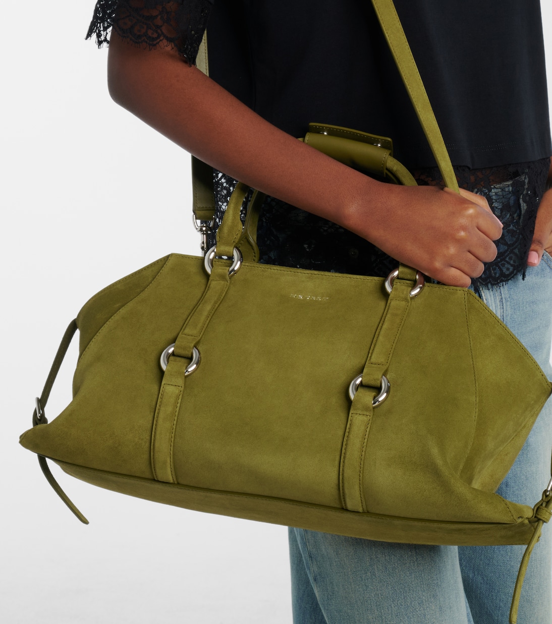 Sac Farringdon Medium en daim | McQueen