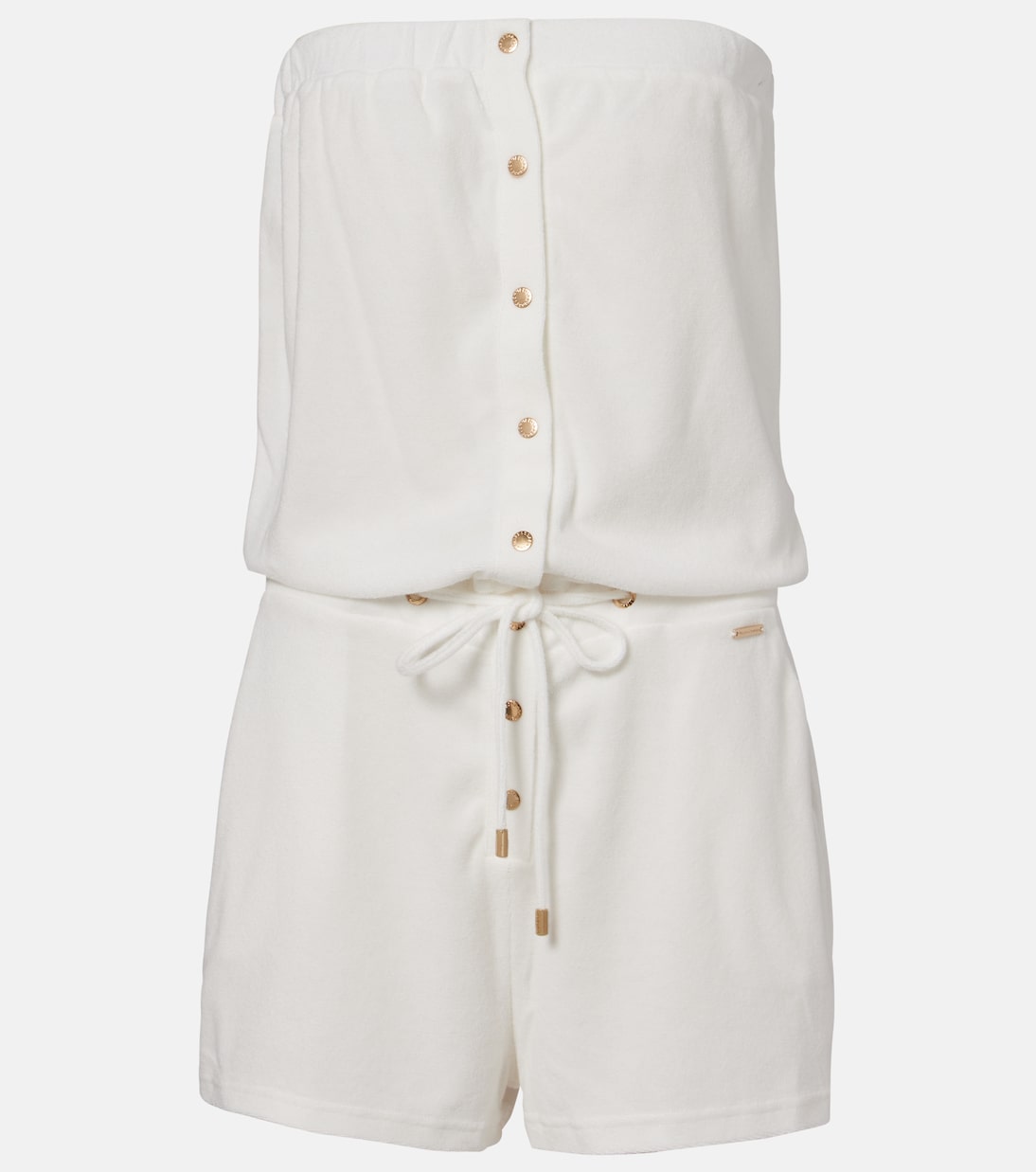 Venus cotton-blend romper | Melissa Odabash