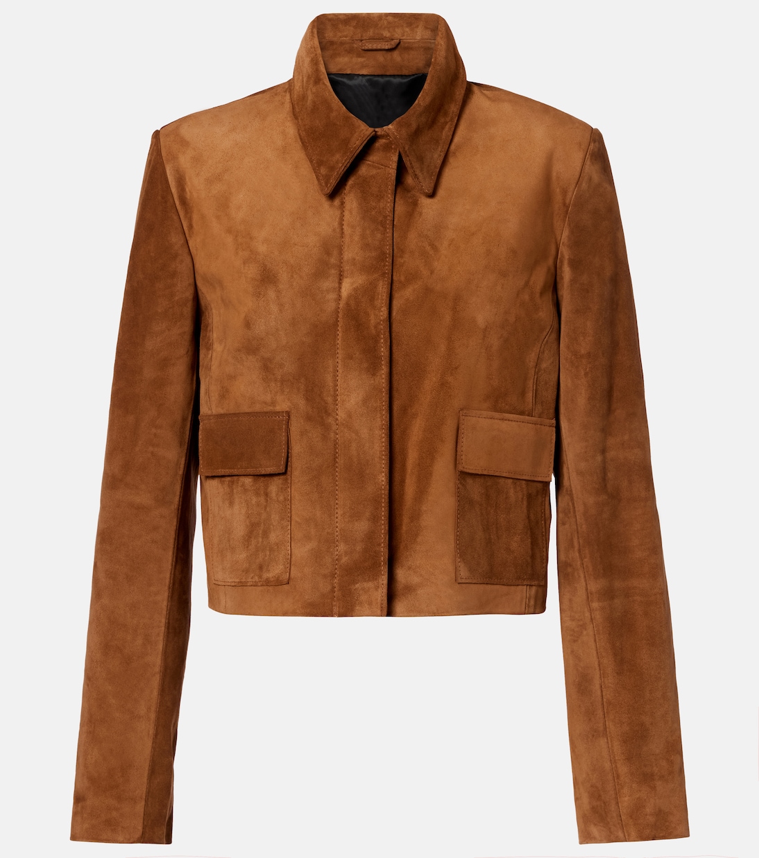 Bleeker cropped suede jacket | Nour Hammour