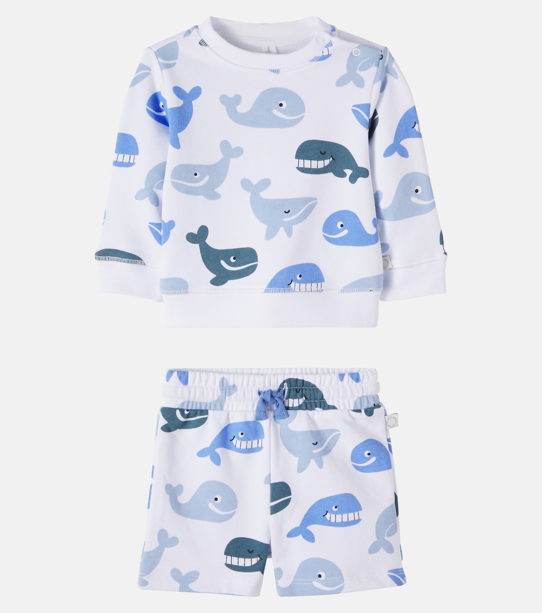 Baby - Top e shorts in cotone con stampa | Stella McCartney Kids