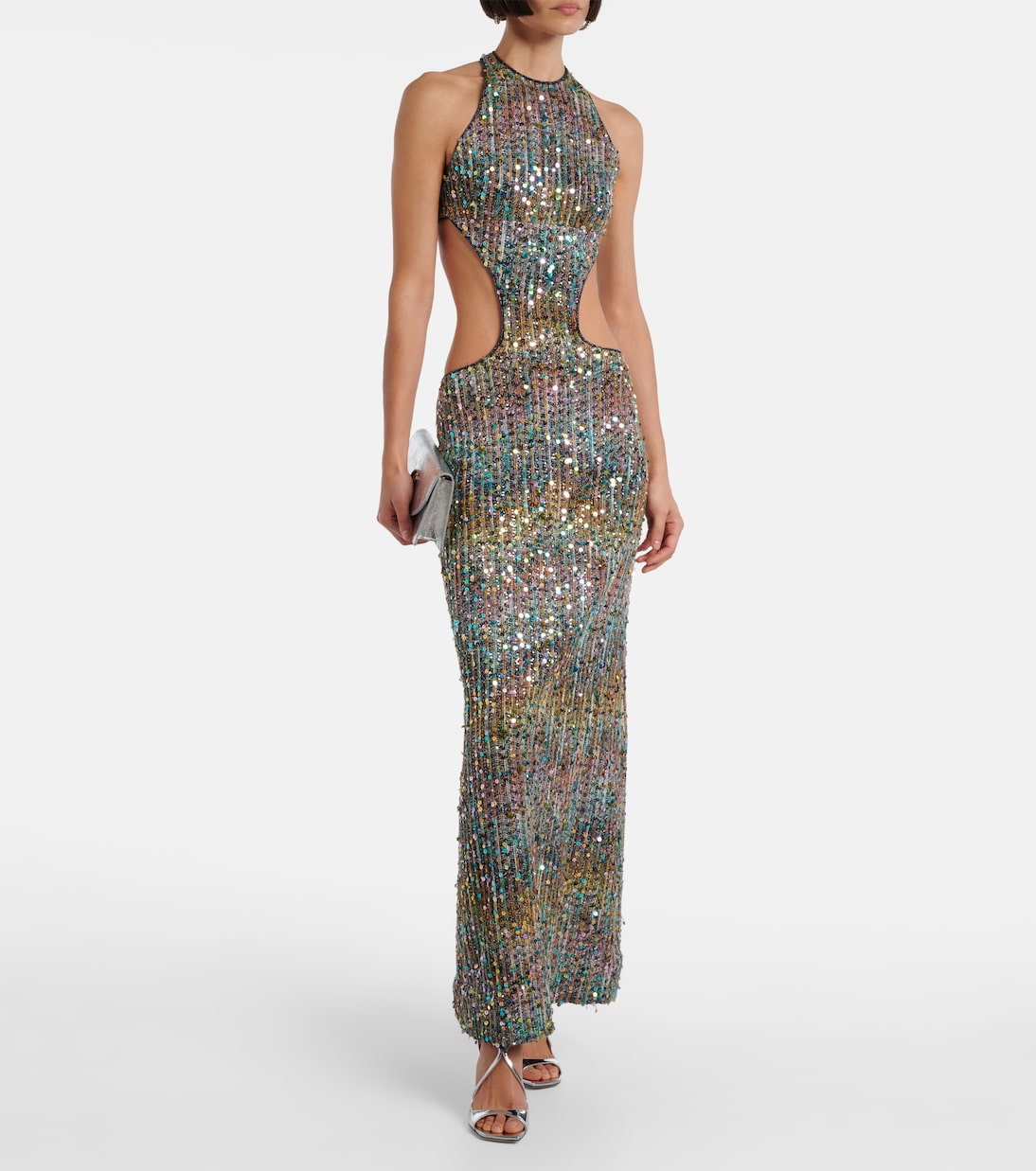 Open-back sequined lamé gown | Missoni