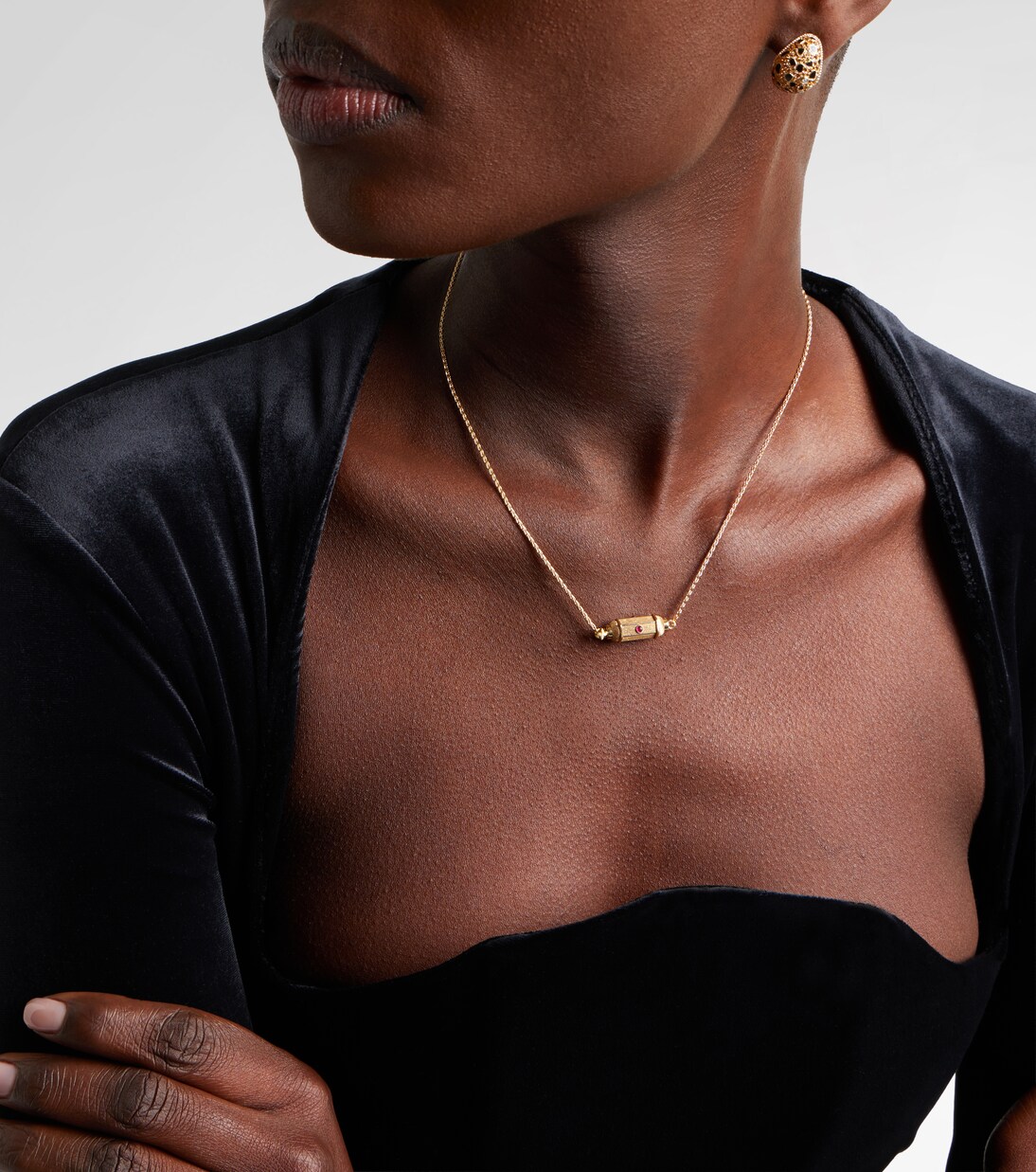 Halskette Coco Micro aus 18kt Gelbgold (750/1000) mit Rubinen | Marie Lichtenberg