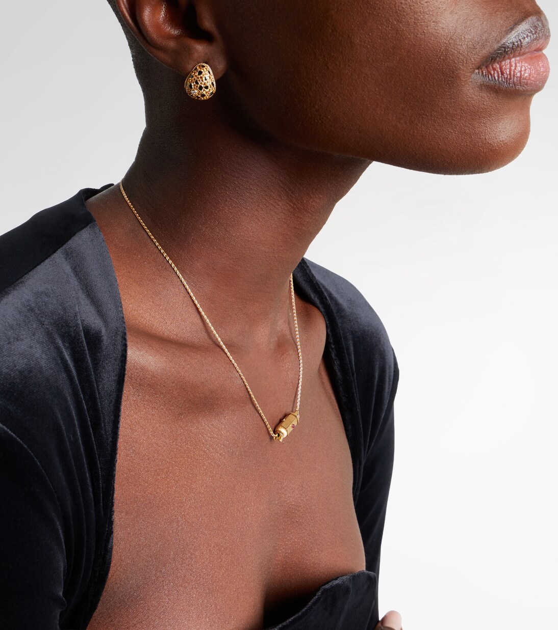 Halskette Coco Micro aus 18kt Gelbgold (750/1000) mit Rubinen | Marie Lichtenberg