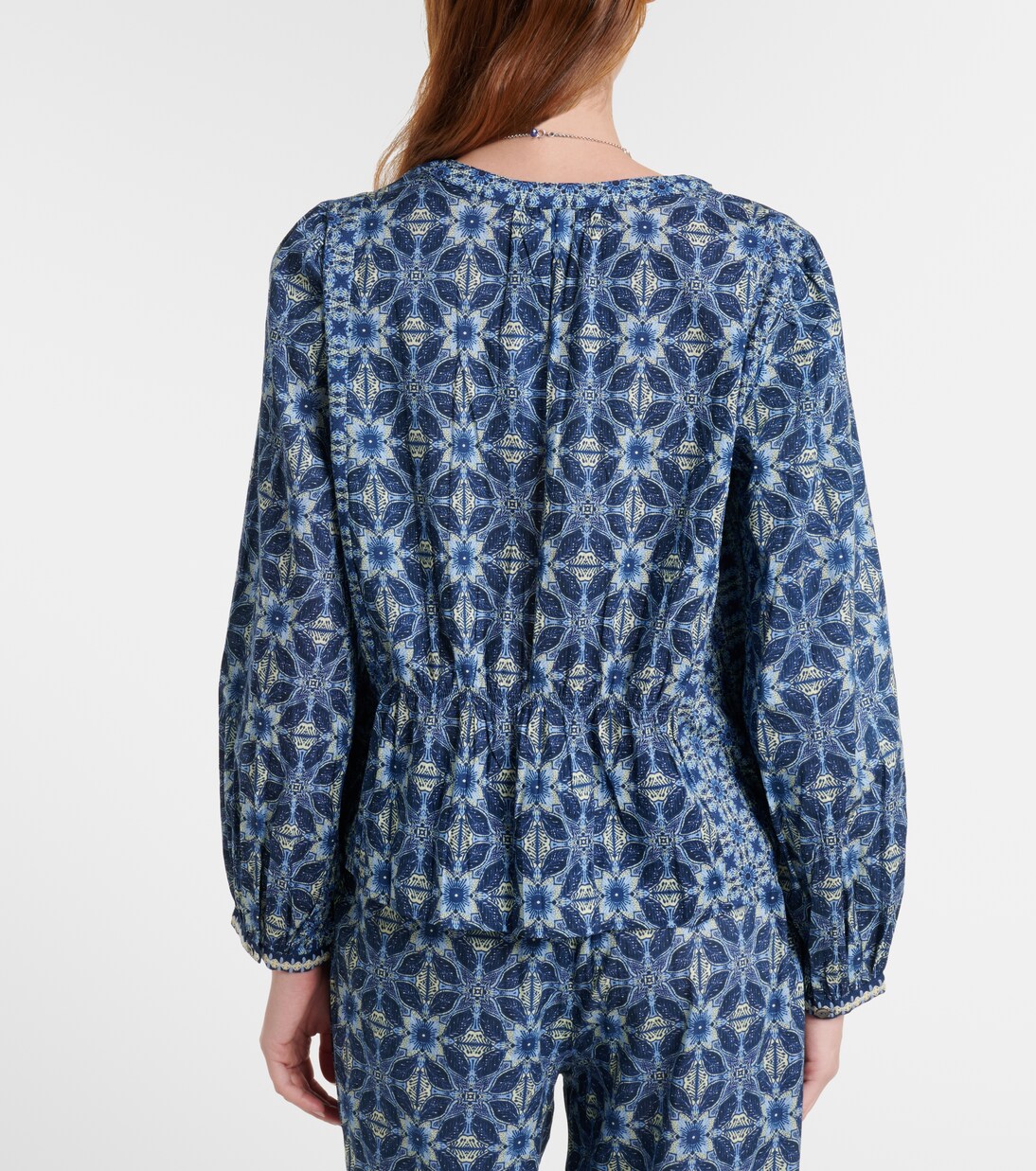 Claudie printed cotton blouse | Velvet