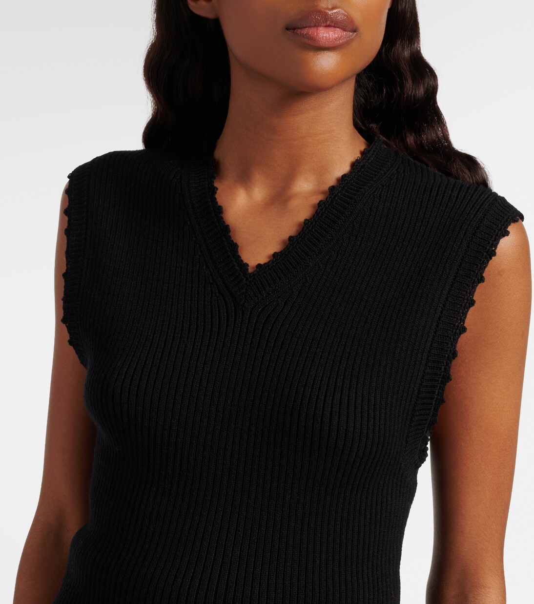 Top en mezcla de algodón con bordado | Ganni