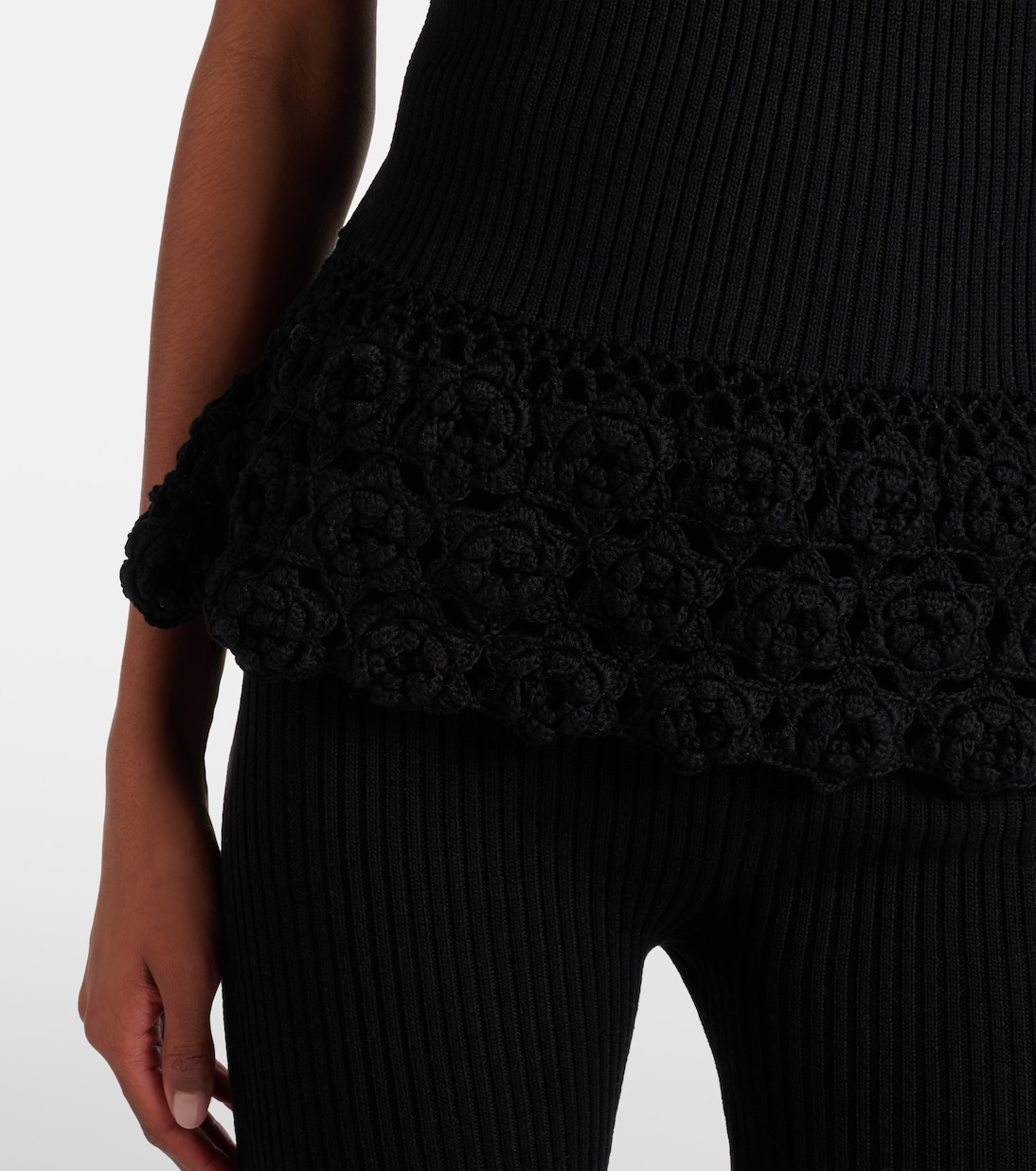 Top en mezcla de algodón con bordado | Ganni