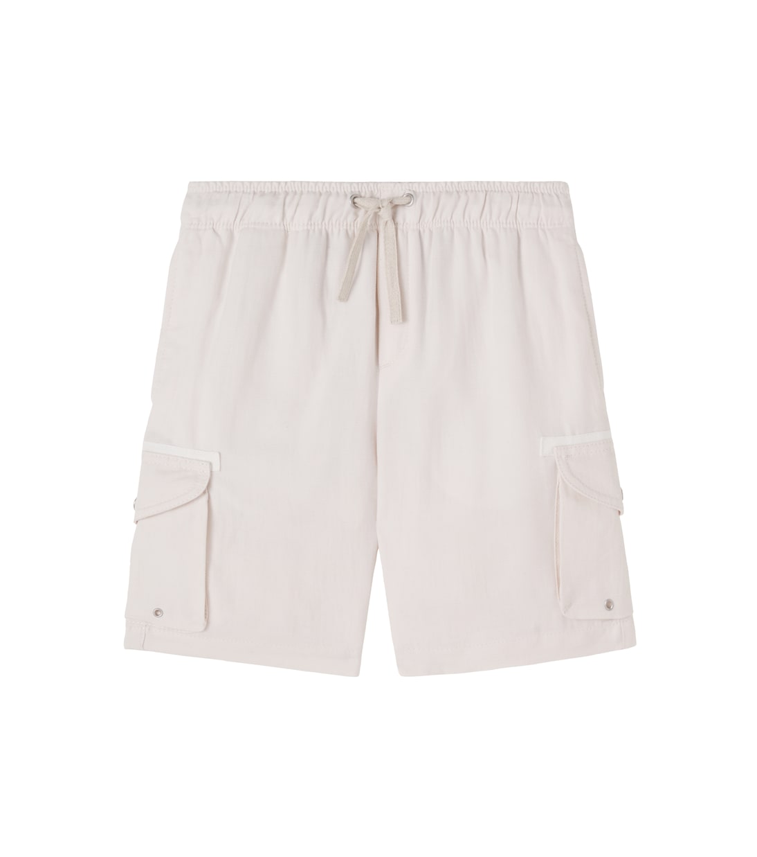 Linen and cotton cargo shorts | Brunello Cucinelli Kids