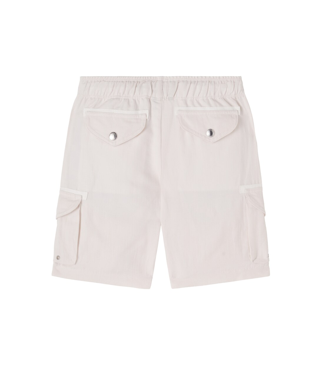 Linen and cotton cargo shorts | Brunello Cucinelli Kids