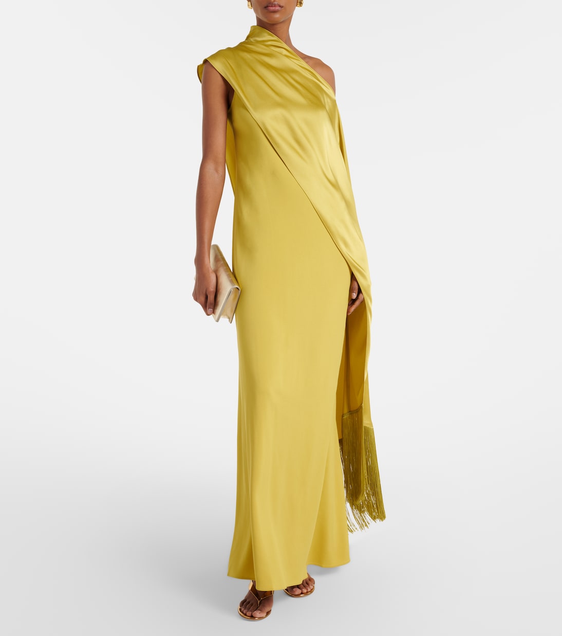 Berenson one-shoulder crêpe  cady gown | Taller Marmo