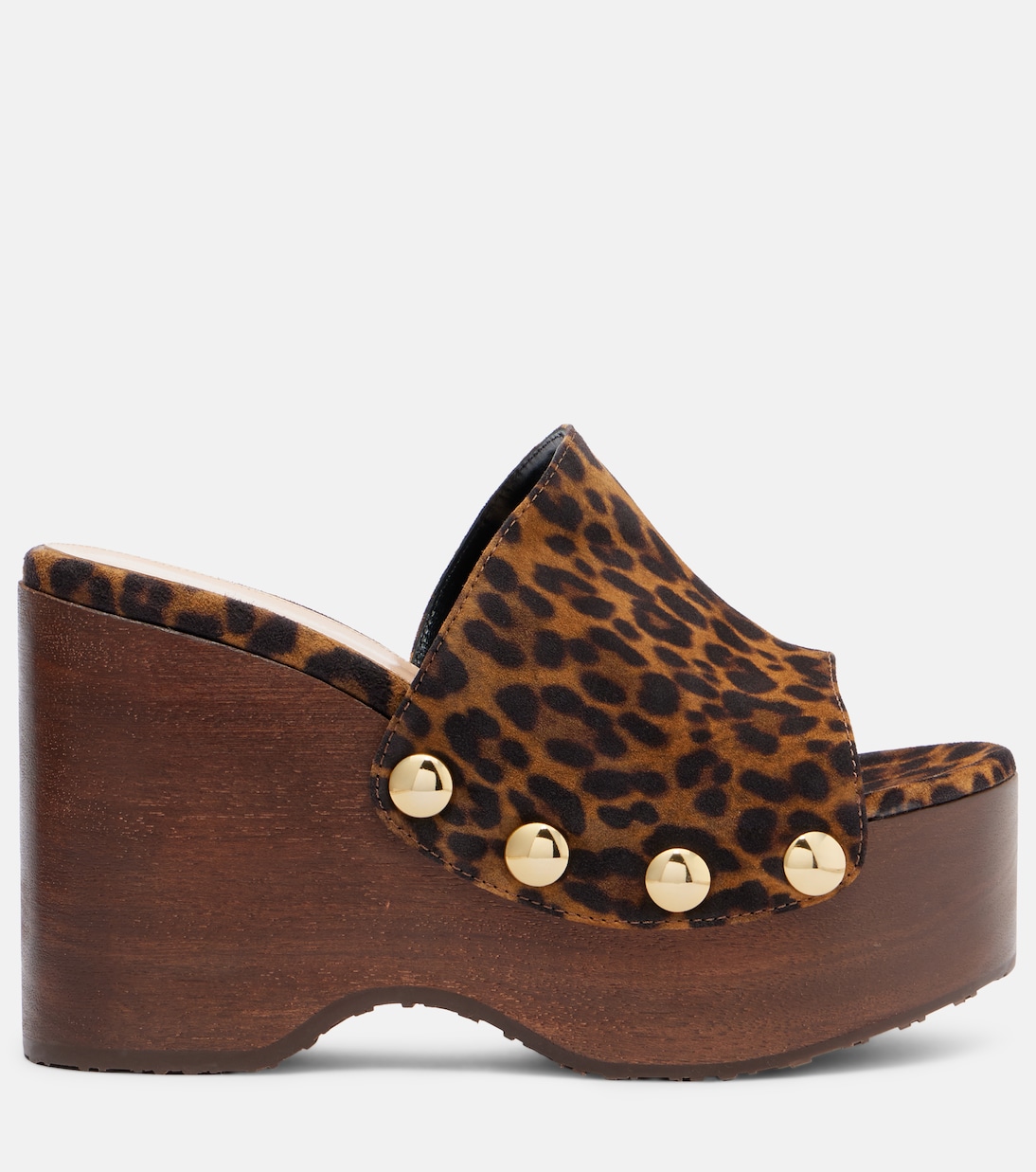 Bedruckte Clogs aus Veloursleder | Gianvito Rossi