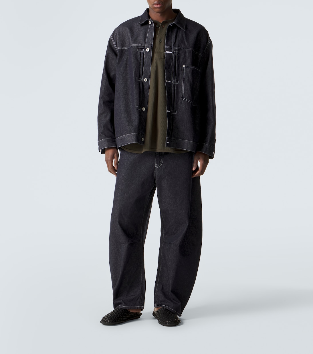 x VIBAe - Mules in pelle e suede | Comme des Garçons Homme