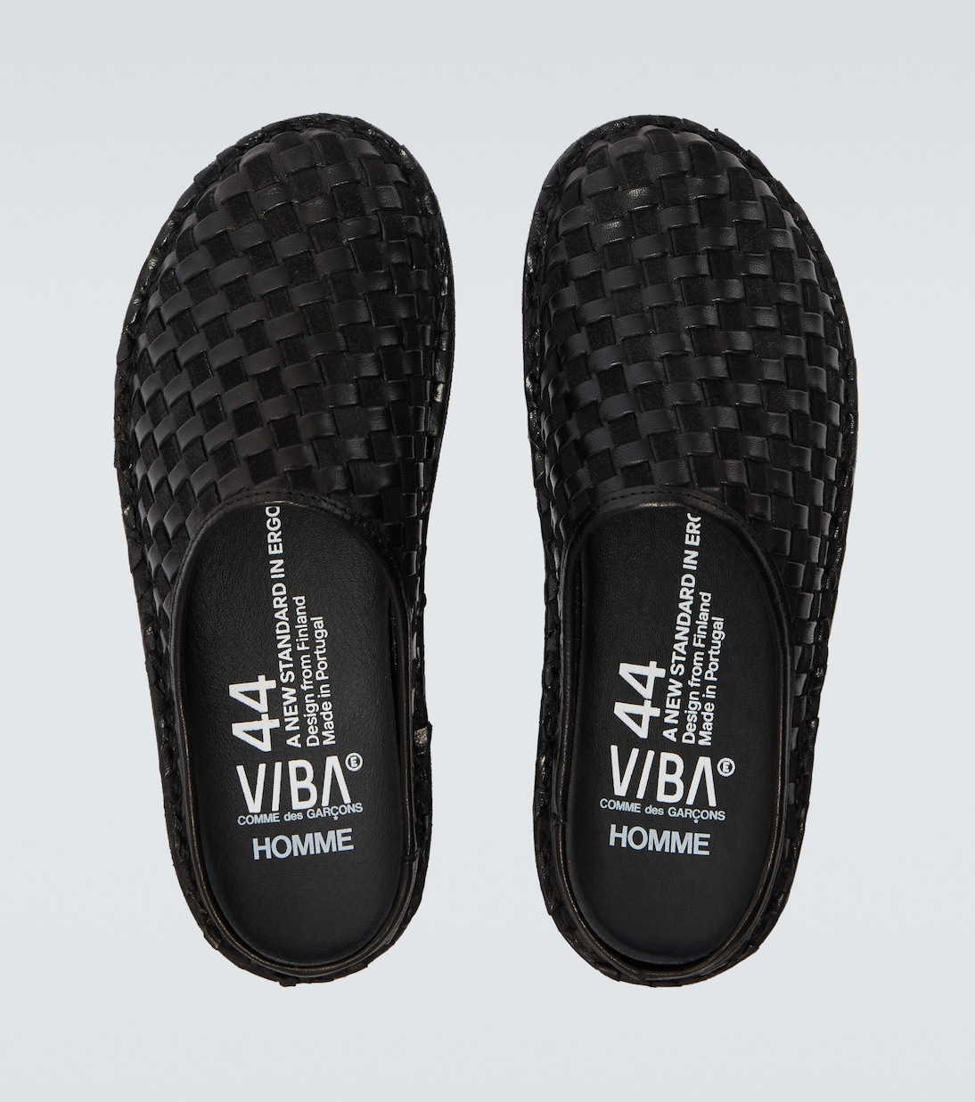 x VIBAe - Mules in pelle e suede | Comme des Garçons Homme