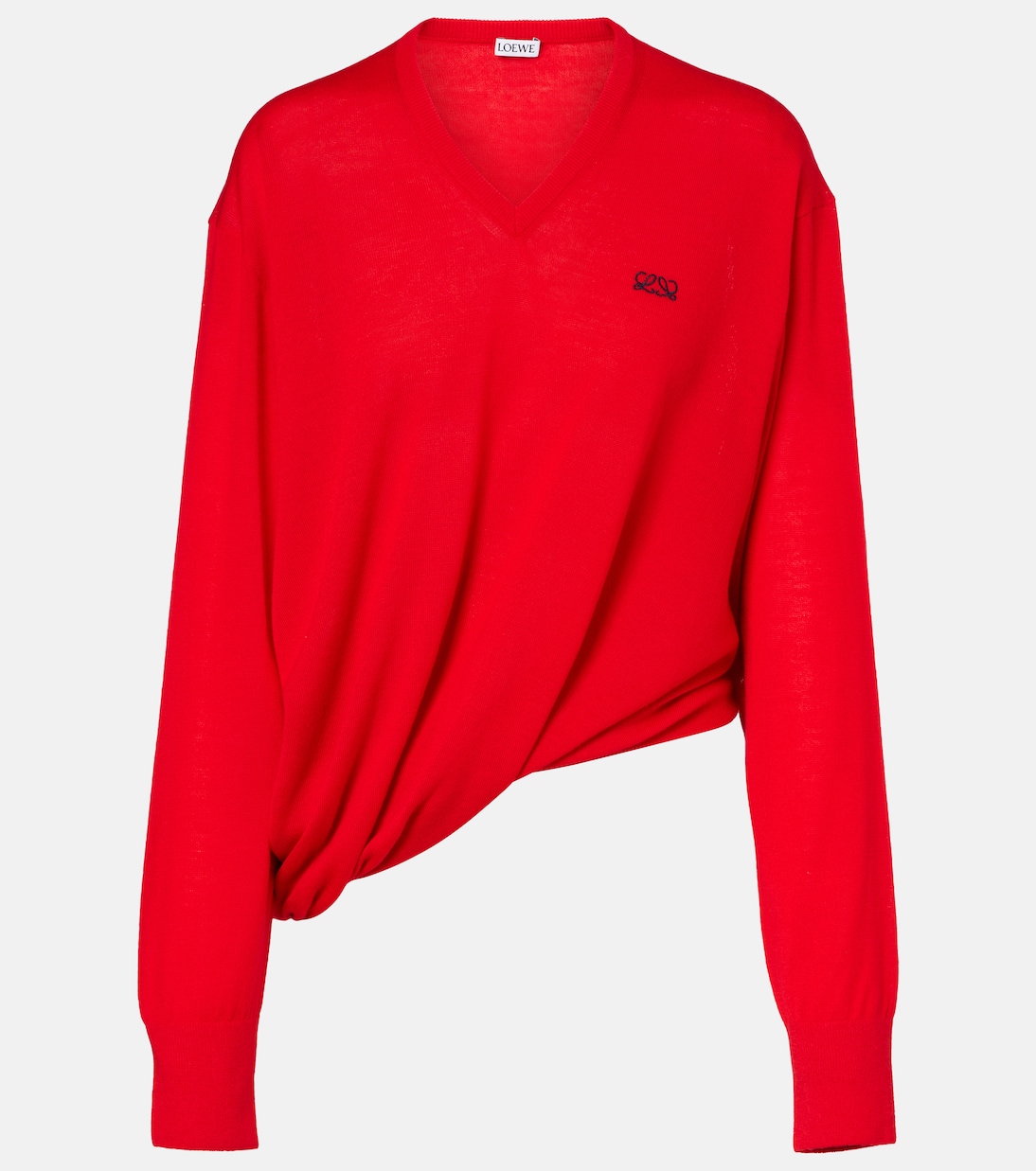 Pull Double L asymétrique en laine | Loewe